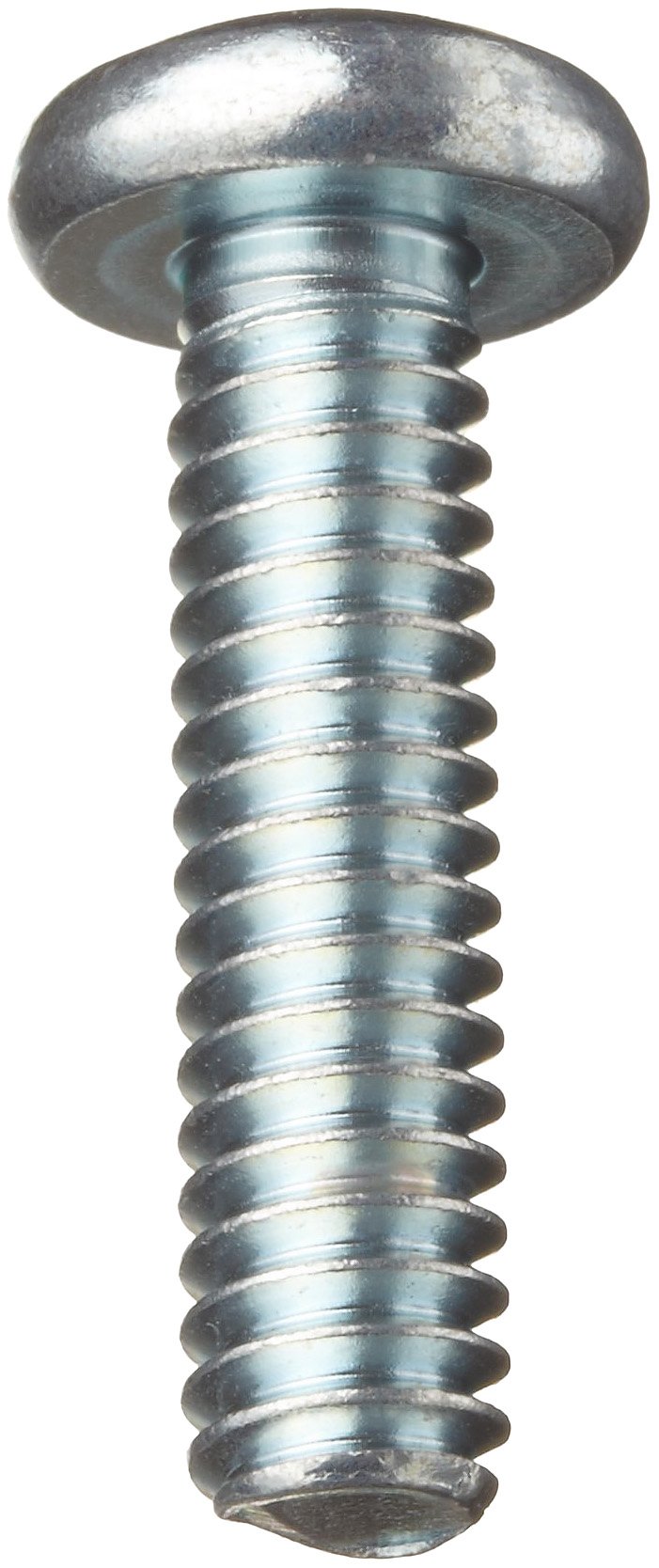 Steel Machine Screw, Zinc Plated Finish, Pan Head, Phillips Drive, 3/8