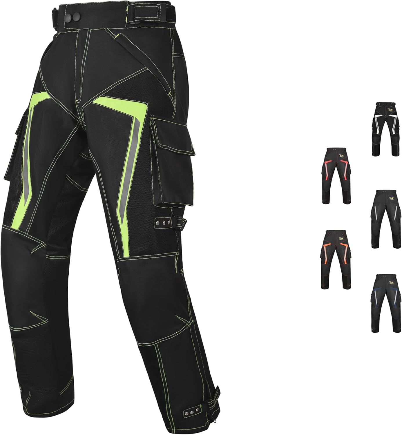 Summer Motorcycle Pants for Men with CE Armor | Adjustable Fit and Waterproof Shell,with Armor for Touring and Dirt Bike Use
