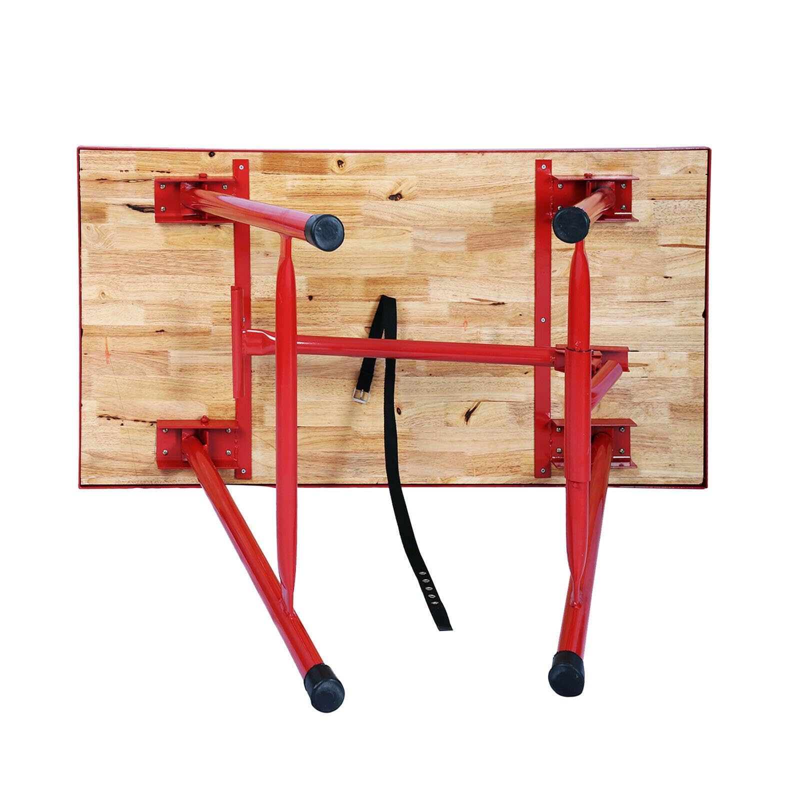 Etabli Pliable Table d’Atelier Pliante Table de Travail 120 cm Bois 16_0000517