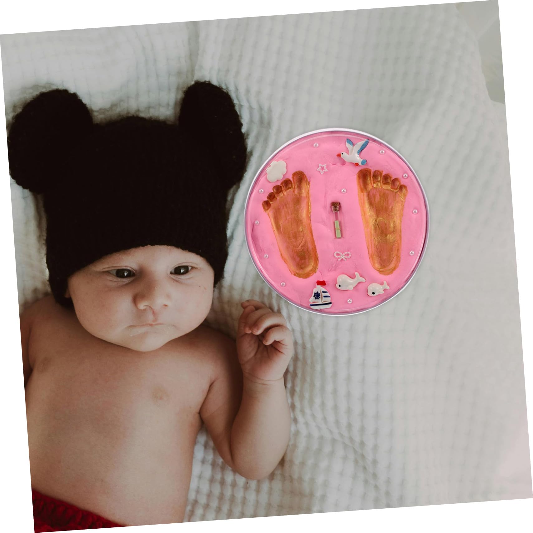 Toyvian Kit Per Calchi Di Mani e Piedi Di Ragazza Ricordi Artistici Per Cameretta Decorazioni Personalizzate Momento Prezioso Per Ragazza