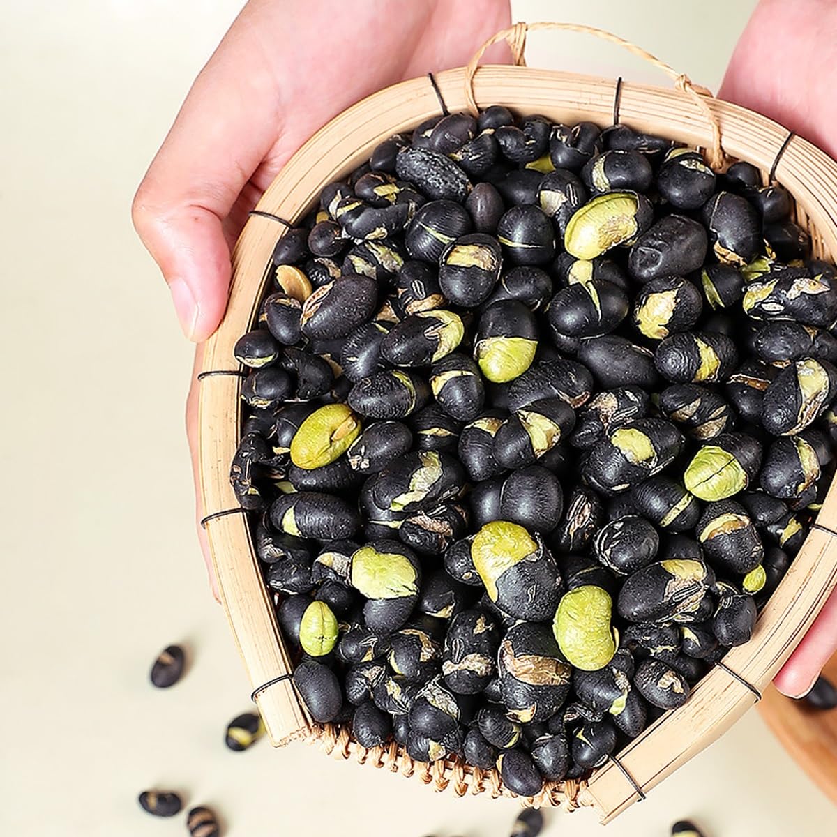 Soja Negra Tostada Con Sal 500g - Snack Crujiente Sabroso Tarro