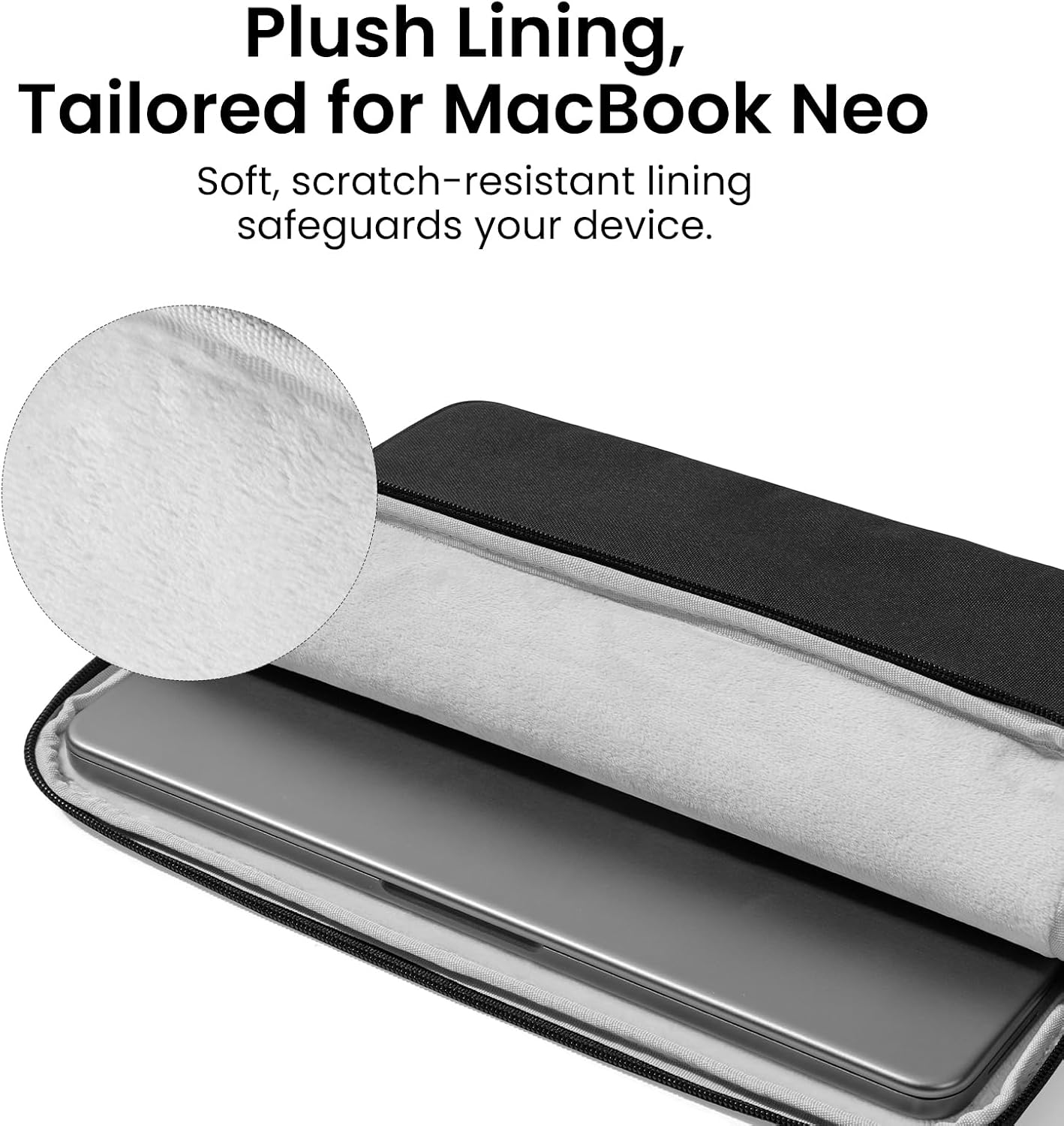 tomtoc Custom-Fit Slim Sleeve for 13-inch MacBook Neo A18 Pro A3404, Water-Resistant Protective Case with Accessory Pocket | Water-Resistant Protective Carrying Case Bag Fits 12-13 Inch Surface Pro Copilot+ PC