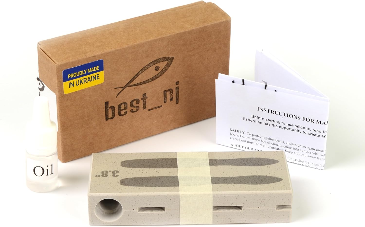 Soft Plastiс Mold Lure Making Injection Molds Fishing Lures Two Cavity Leech 3.75'' - Image 9