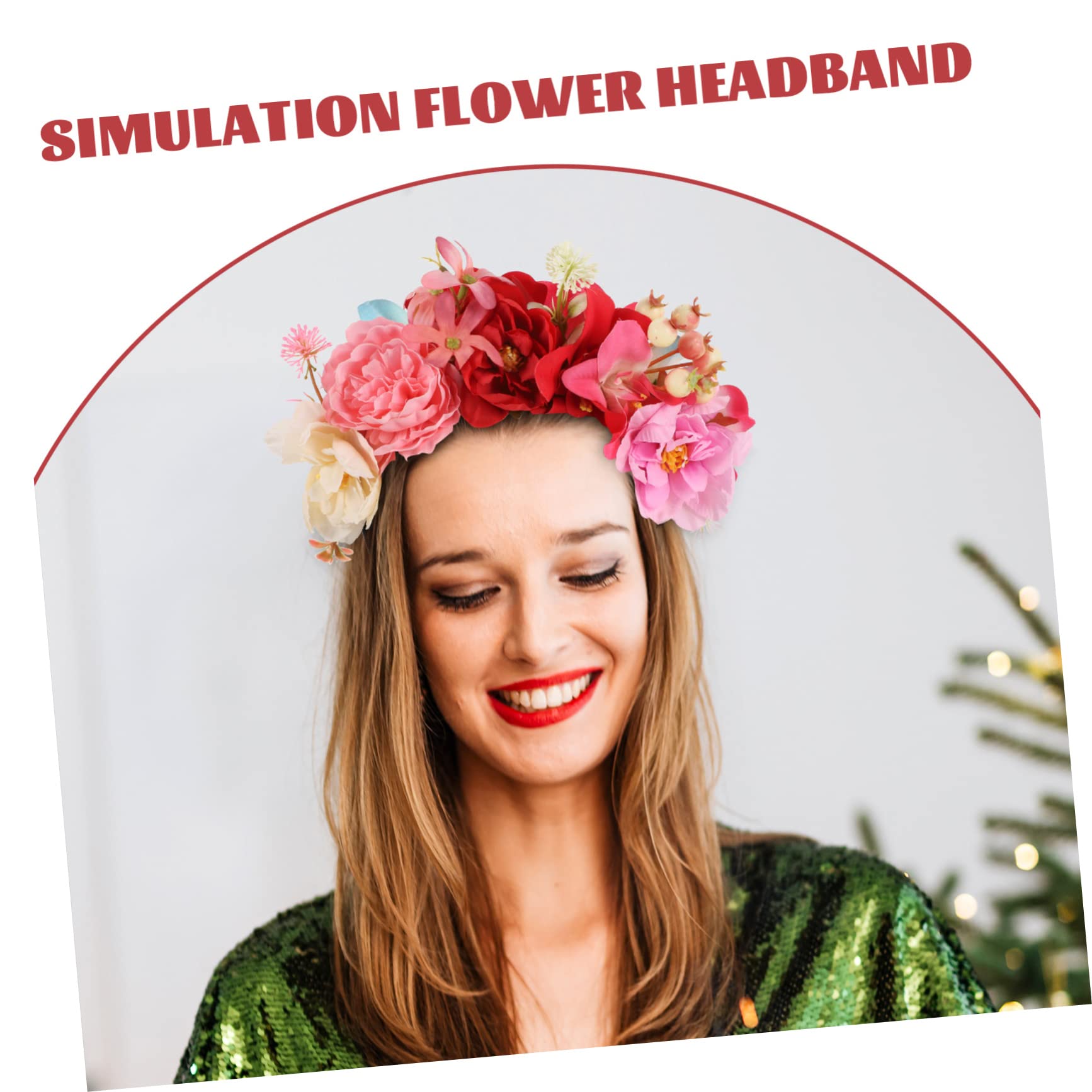 VICASKY 5pezzi Coroncina Di Fiori Elegante Con Fiori Artificiali Regolabili Per Sposa e Feste Accessorio Per Cerimonie e Fotografie Design Chic Per Eventi e Cerimonie Speciali