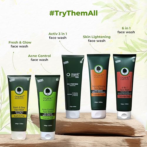 Miniatura 5 de Organic Harvest Jabón facial Youthful Glow azafrán y leche de avena  Para limpieza profunda  Elimina impurezas  Para hombres y mujeres  100%