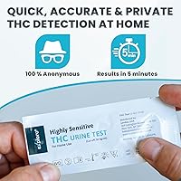 Vista 4 de Exploro Kit de prueba de drogas de marihuana (paquete de 25) - Pruebas de THC para el hogar - Prueba de drogas THC valor a granel