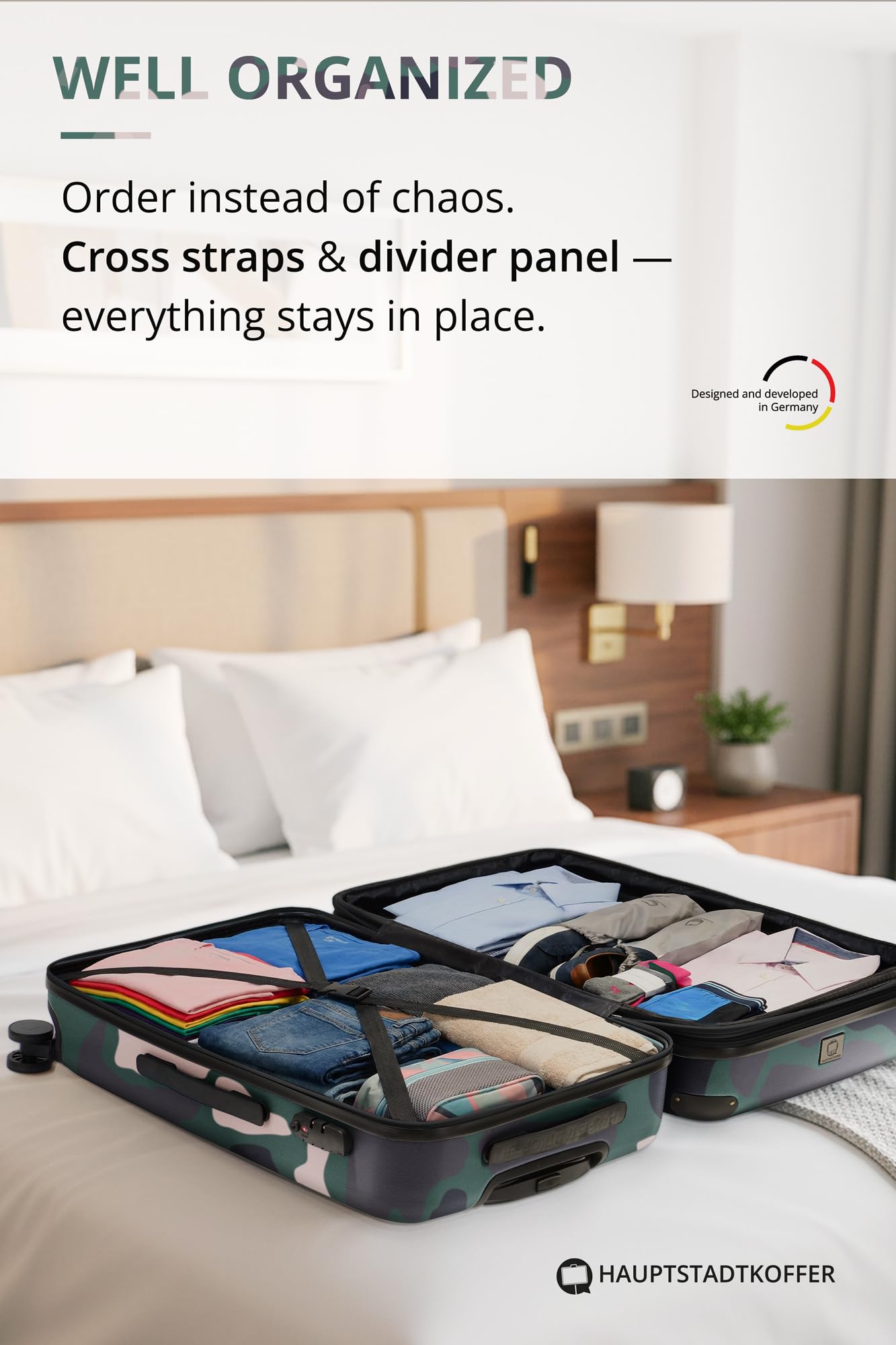 HAUPTSTADTKOFFER - Spree - Maleta rígida, Trolley expandible, Equipaje de Viaje, 4 Ruedas Dobles, TSA, 65 cm, 74 litros, Champán — view 257