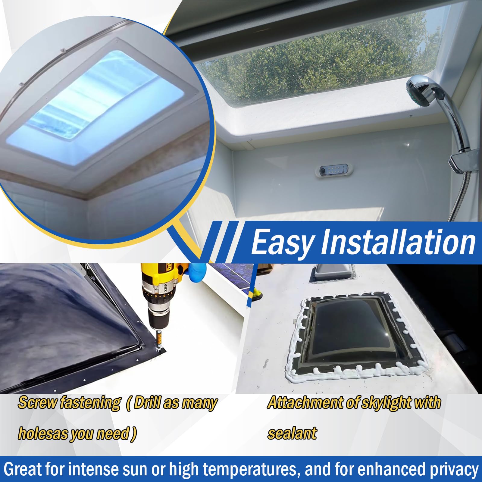 GEATaaT RV Skylight Replacement Dome - 18x26 Universal Fit For Standard 14x22 Openings (Smoke)