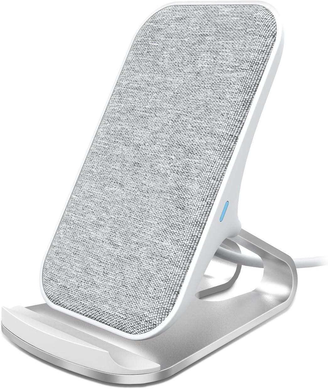 Fast Wireless Charger, Premium Fabric 10W / 7.5W / 5W Wireless Charging Stand Compatible with iPhone 11/XR/Xs Max/Xs/X, Fast-Charging for Samsung Galaxy S10/S10+/S9/S9+ Note 9/10