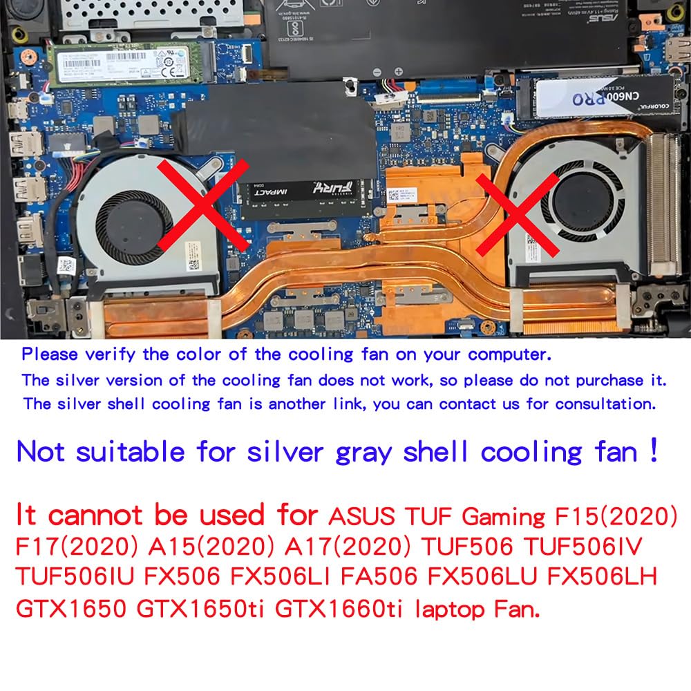 Nouveau CPU+GPU Ventilateur De Refroidissement Pour ASUS A15