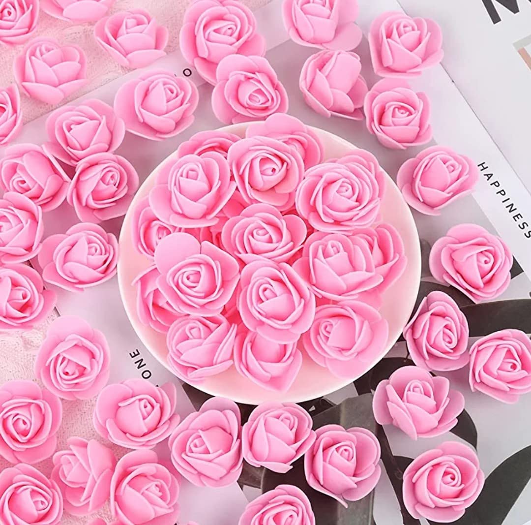 Pink Foam Flowers - Decorative Artificial Flowers -6