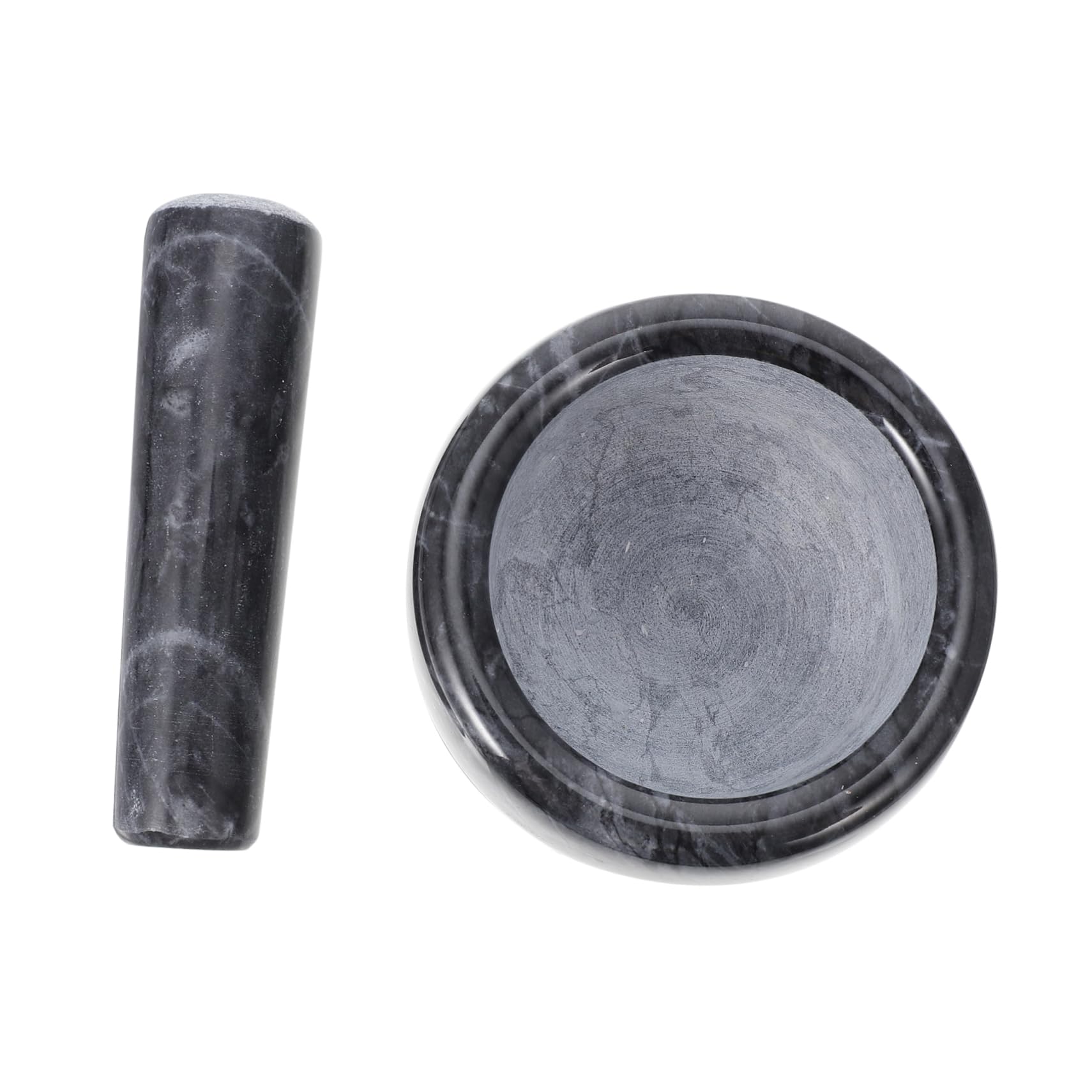 OUNONA 1Pc Manual Garlic Press with Pestle Ergonomic Black Marble Garlic Mincer for Easy Crushing Kitchen Gadget for Home Cooking and Housewarming