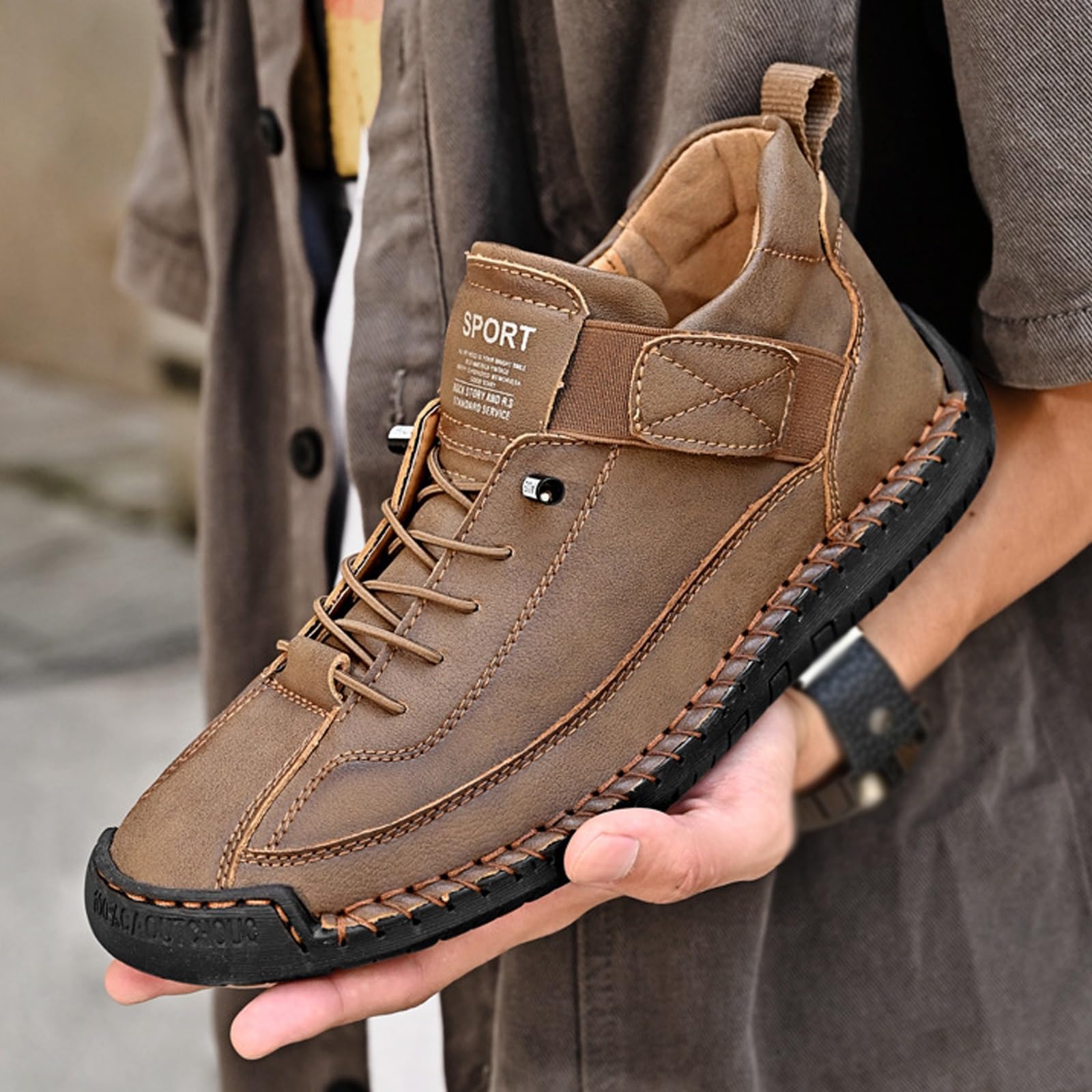 Leichte orthopädische Unisex-Wanderschuhe, Slip-On-Sneaker mit breiter Passform