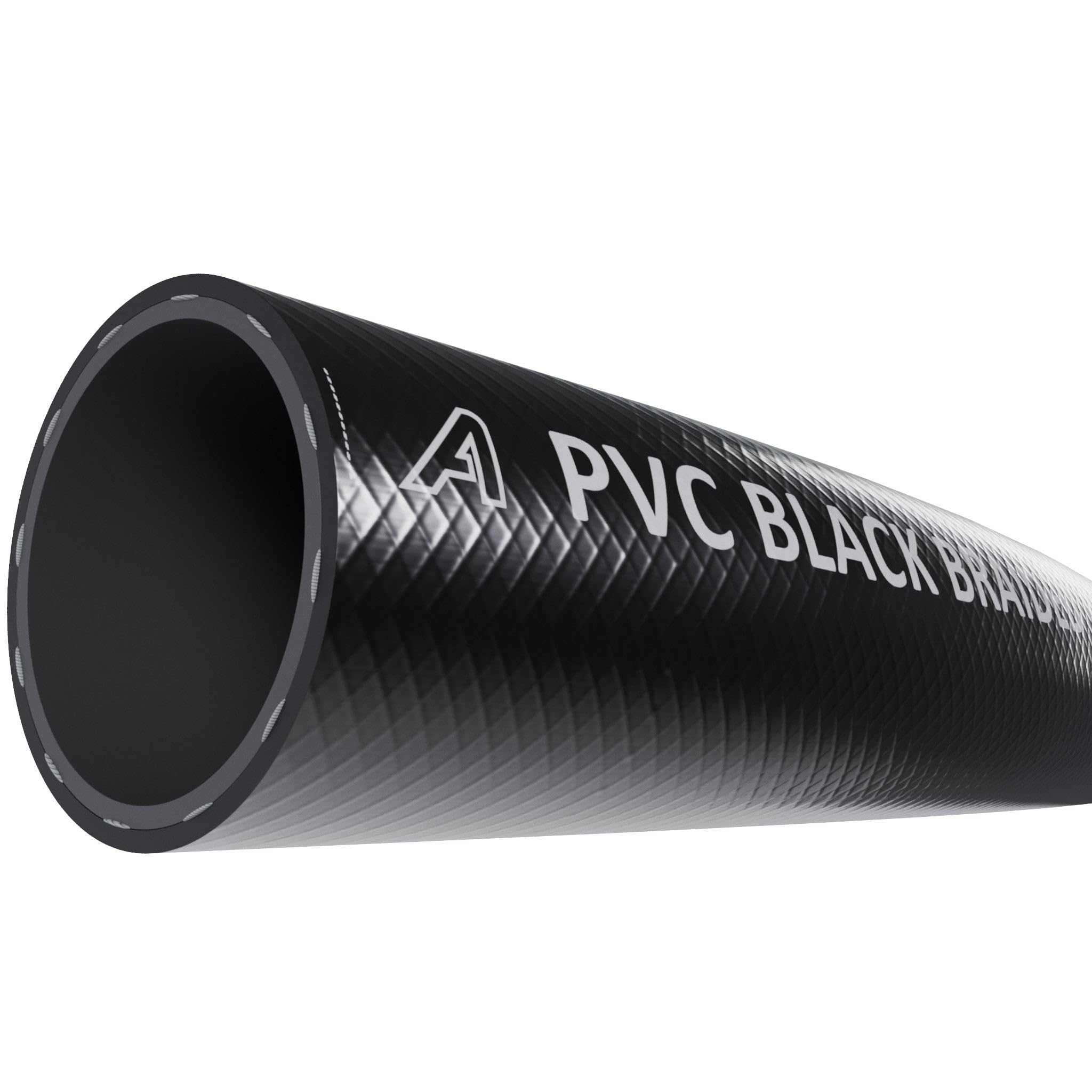 16mm (5/8") x 23mm (29/32") Black Braided PVC Hose with Synthetic Reinforcement 1 Metre - Image 2