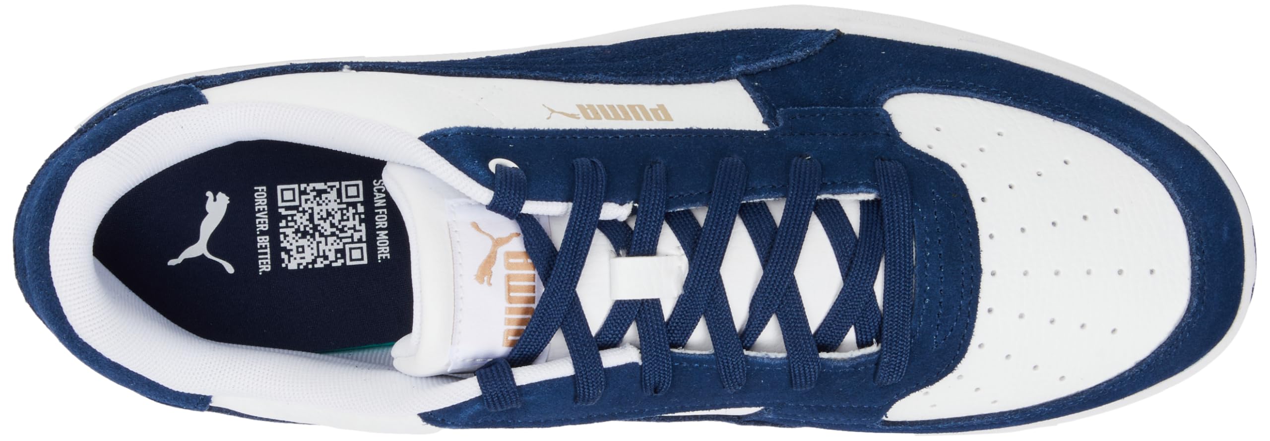 PUMA Unisex CAVEN 2.0 Mono Sneaker, White-Persian Blue Gold, 36.5 EU, Weißes persisches Blau Gold, 36 EU – Ansicht 3