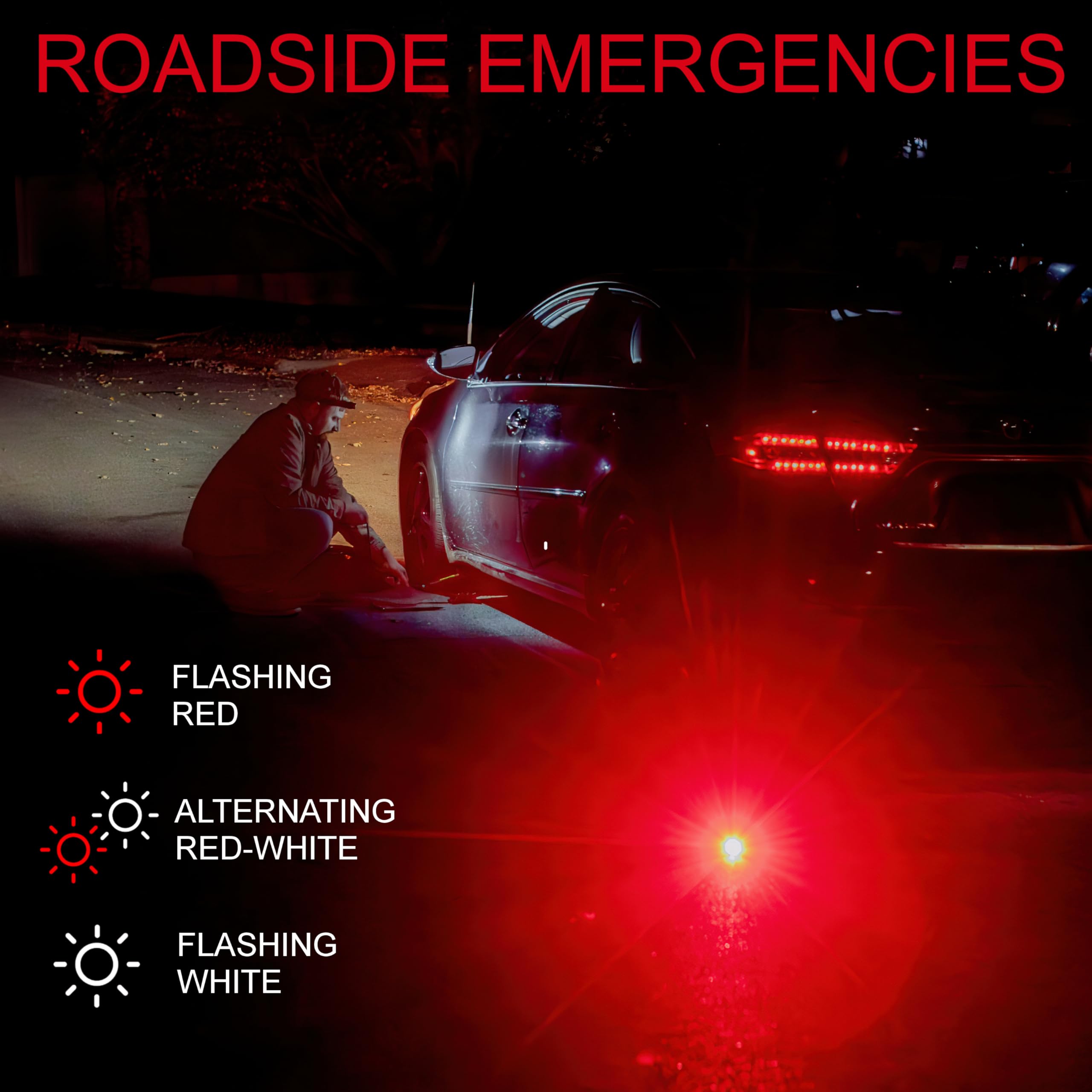 753R - Faro ricaricabile rosso e bianco, 1500 + 300 lumen rossi, batteria omologata UL, 3500 mAh, luce frontale ultra luminosa, impermeabile, leggera, in alluminio, perfetta per lavoro