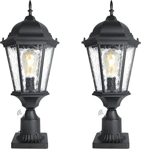 Miniatura 9 de Luces de pared al aire libre de 17 pulgadas de alto, lámpara de pared negra para patio, porche, montaje en pared, 1 paquete de iluminación de pared