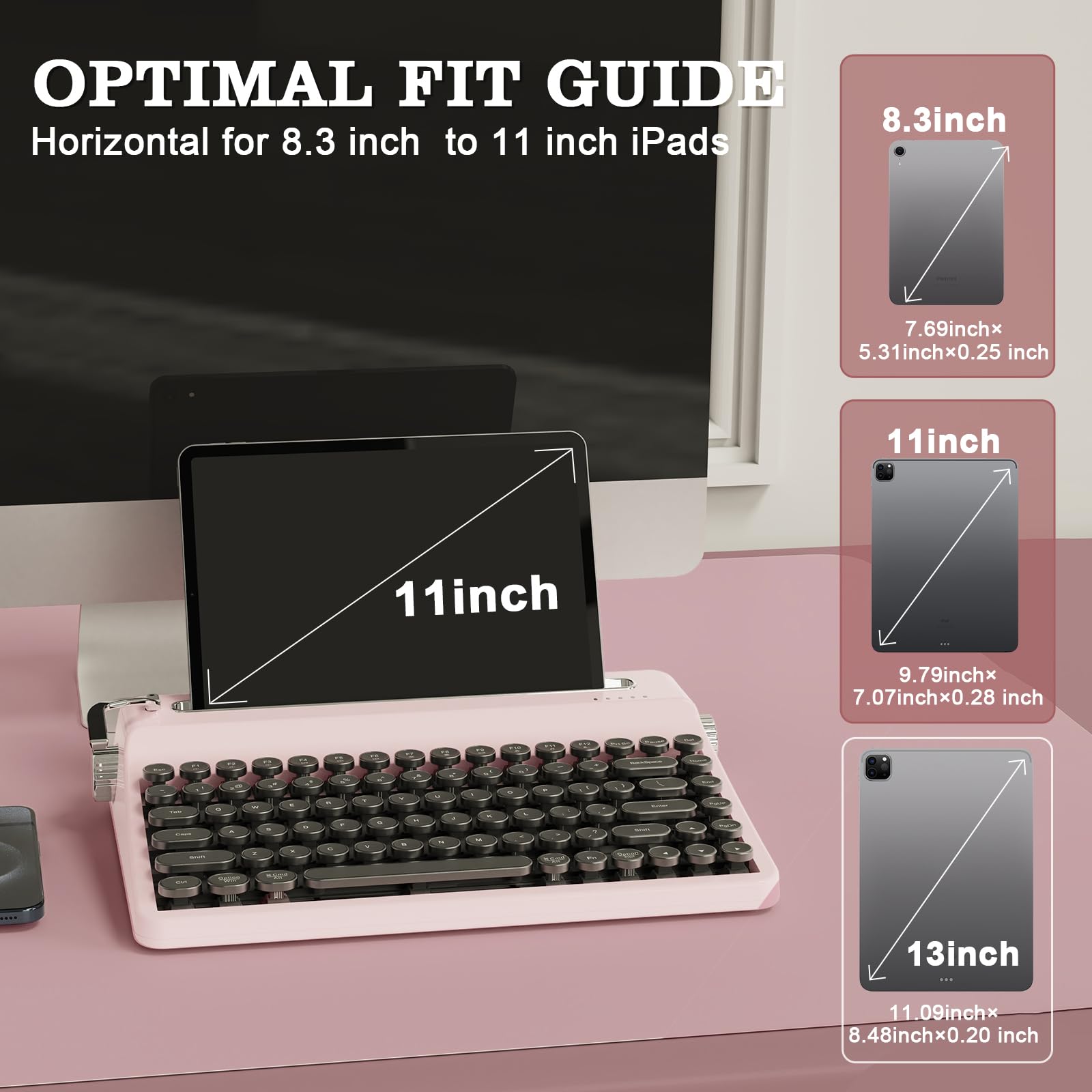 Amazon | YUNZII QL75 タイプライターキーボード ワイヤレス レトロ