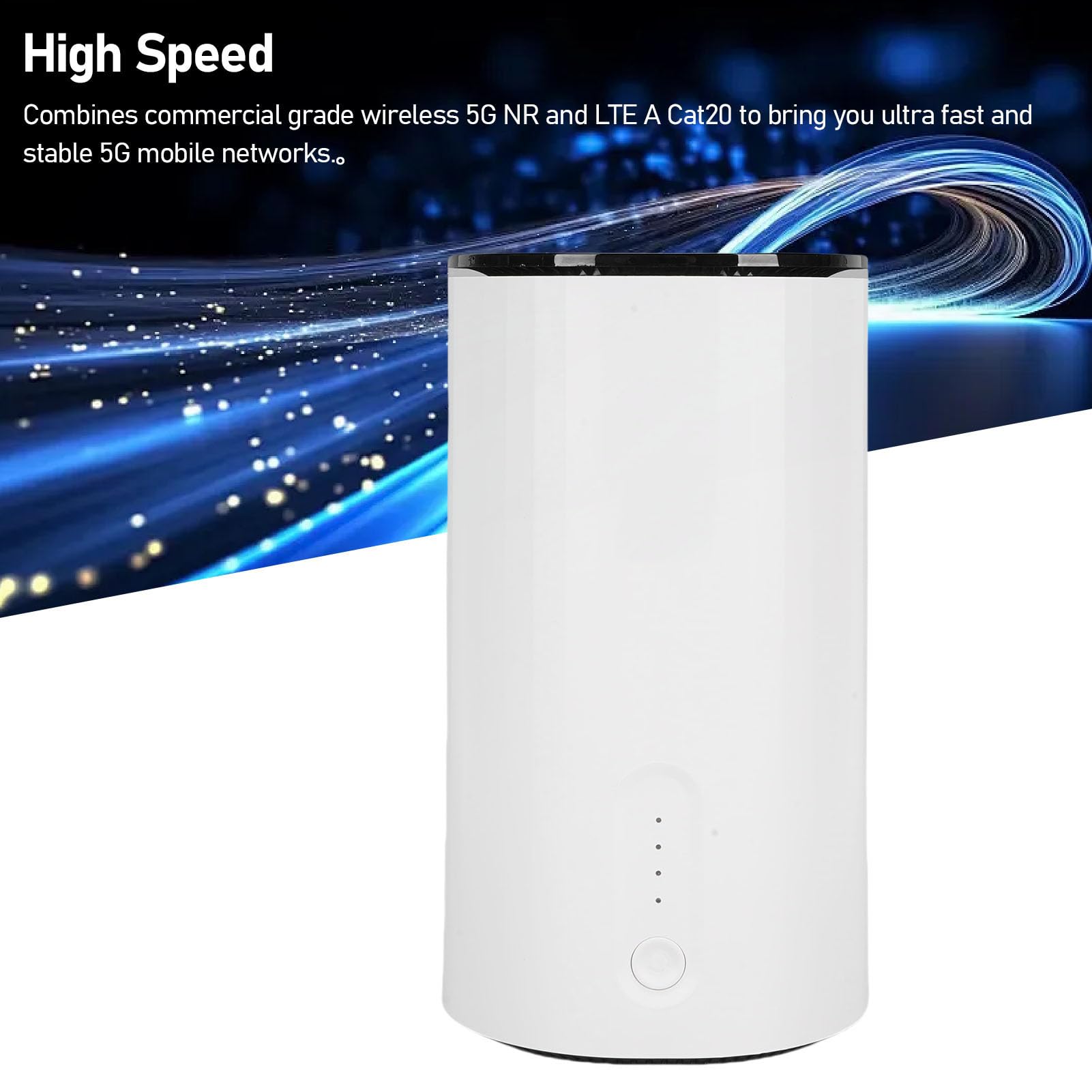 Goshyda Router 5G, Router WiFi 6 CPE 5G con 2 Slot per Schede SIM, 8 Antenne Cellulari a Banda Larga Integrate, Supporta 50 Utenti, per Streaming di Giochi Interni Domestici (Spina europea)