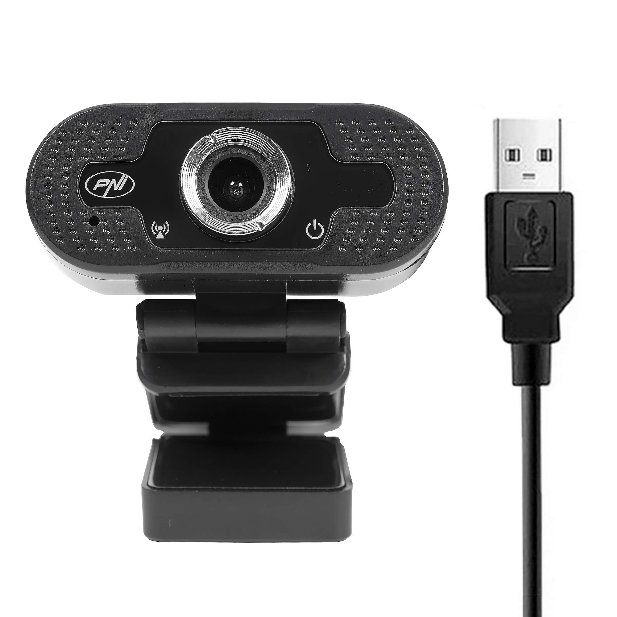 PNI Webcam CW2860 Full HD 4 MP, USB, Clip-​on, Microphone intégré