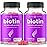 NutraChamps (2 Pack) Biotin Gummies 10,000mcg [High Potency] for Healthy Hair, Skin & Nails for Adults & Kids - 5000mcg in Each Gummy Vitamin - Vegan, Non-GMO, Pectin-Based Hair Health Supplement