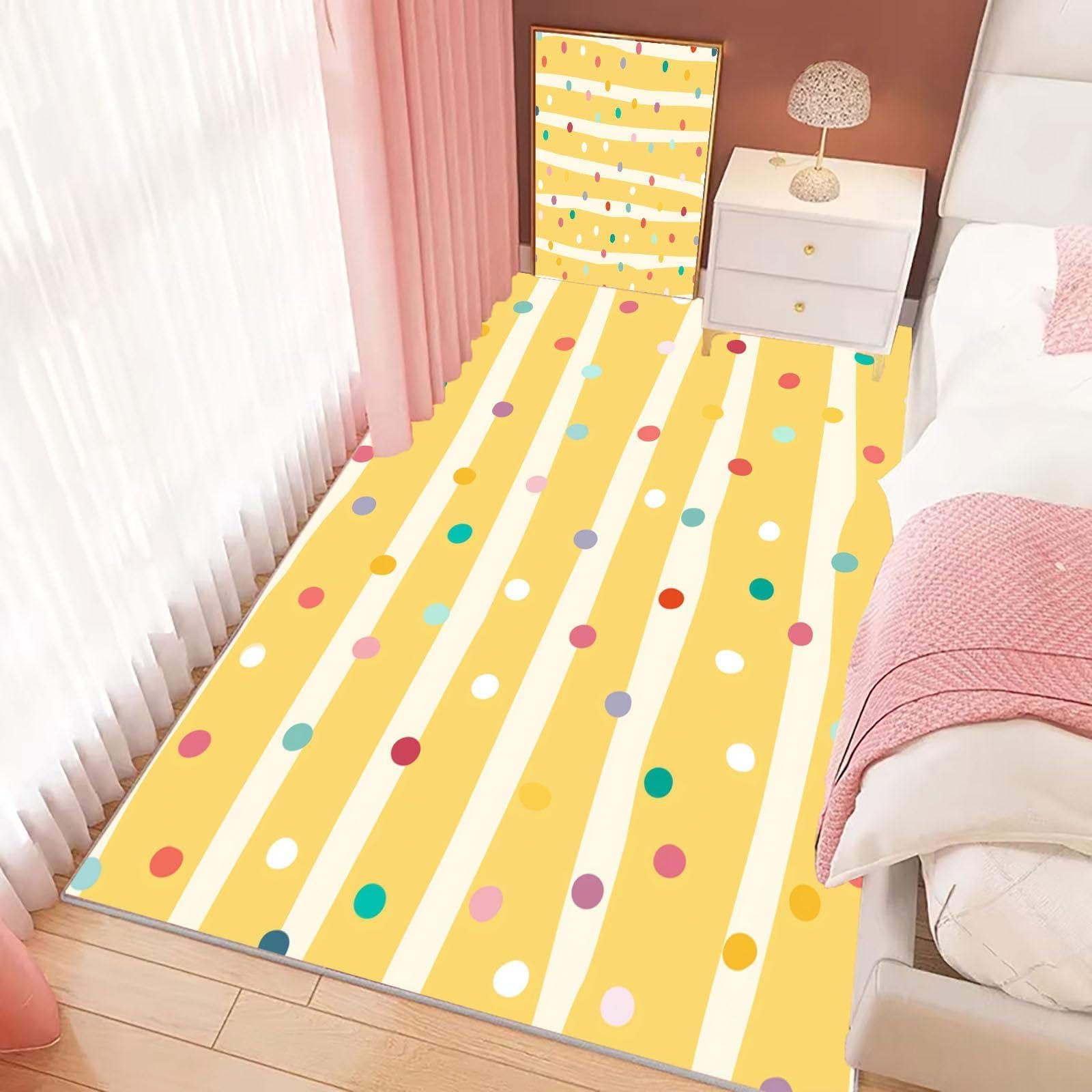Tapis coloré antidérapant lavable à motifs géométriques moderne 60x90