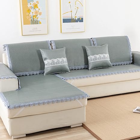 Amazon マルチカバー 北欧風 ソファカバー 長方形 籐マット 60 1 涼み 多機能 オシャレ 寝椅子用カバー ベッドカバー シンプル キズ 汚れ防止 雑貨 カウチ 無地 60 150cm 厚手 2人掛け 涼しい フリークロス おしゃれ 肘付き グリーン グレーa 夏の季節 耐久性 ソファ