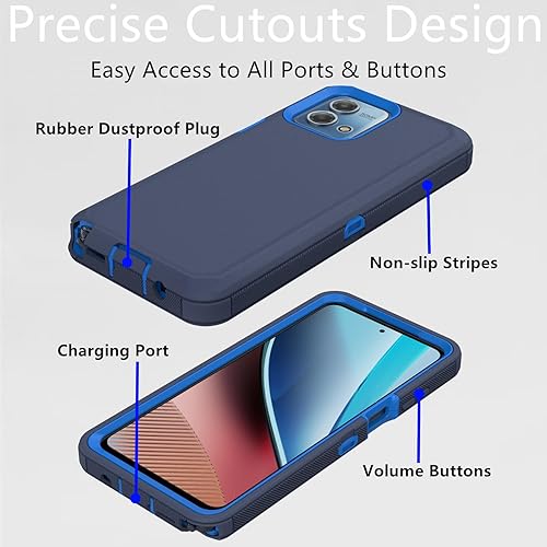 Miniatura 10 de Funda protectora resistente para Motorola Moto G Stylus 4G 2023, a prueba de polvo, a prueba de golpes, 3 en 1, funda resistente para Moto G Stylus