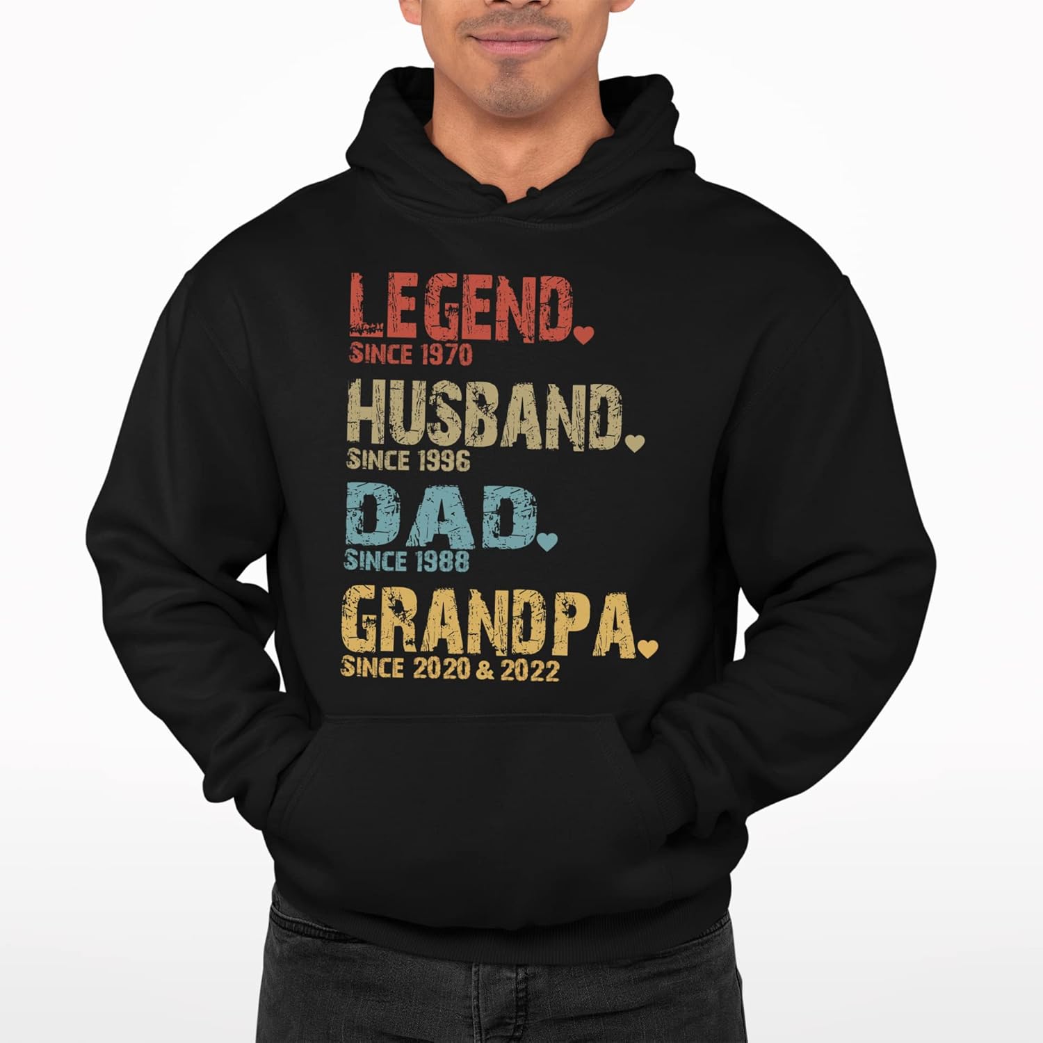 NAZENTI Personalized Dad Shirt, Custom Daddy Shirts for Men, Legend Grandpa T-Shirt, Gifts for Fathers Day Birthday S-4XL - Image 4