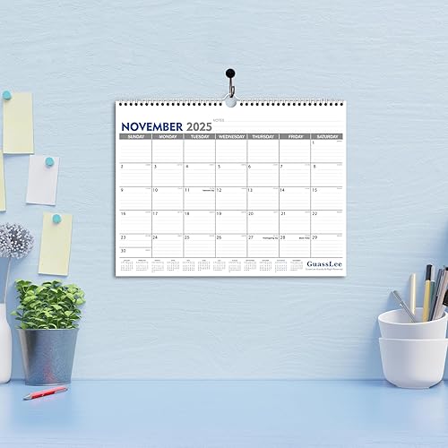 Miniatura 2 de Calendario de pared 2024-2025, calendario colgante de 18 meses de enero de 2024 a junio de 2025, 14.5 x 11 pulgadas, con notas para una fácil
