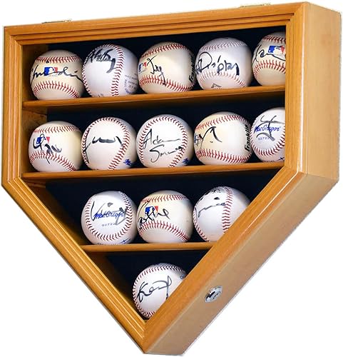 Miniatura 8 de 14 Balones de béisbol vitrina vitrina - Home Plate Shaped (cereza)