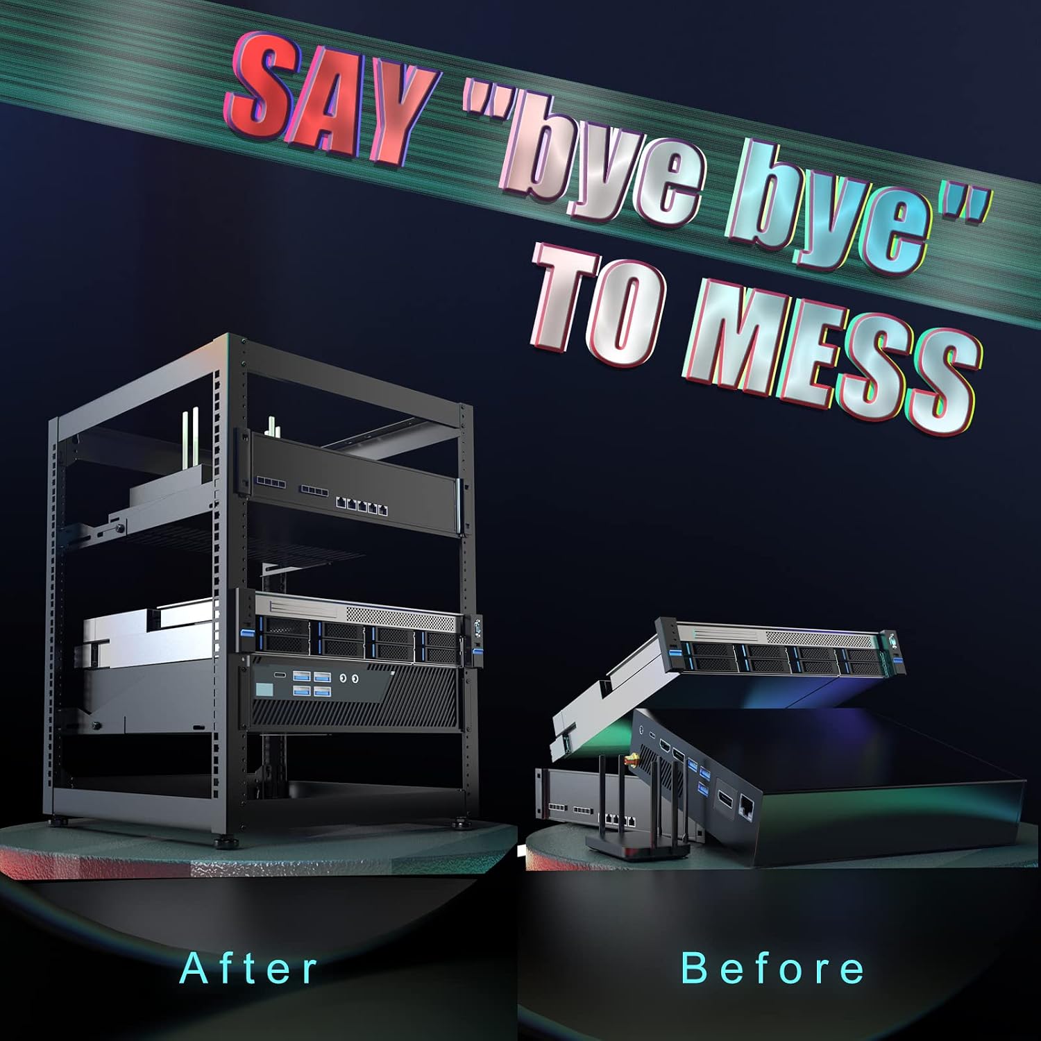 Eazy2hD 15U Open Frame Network Rack for Server & AV Philippines | Ubuy