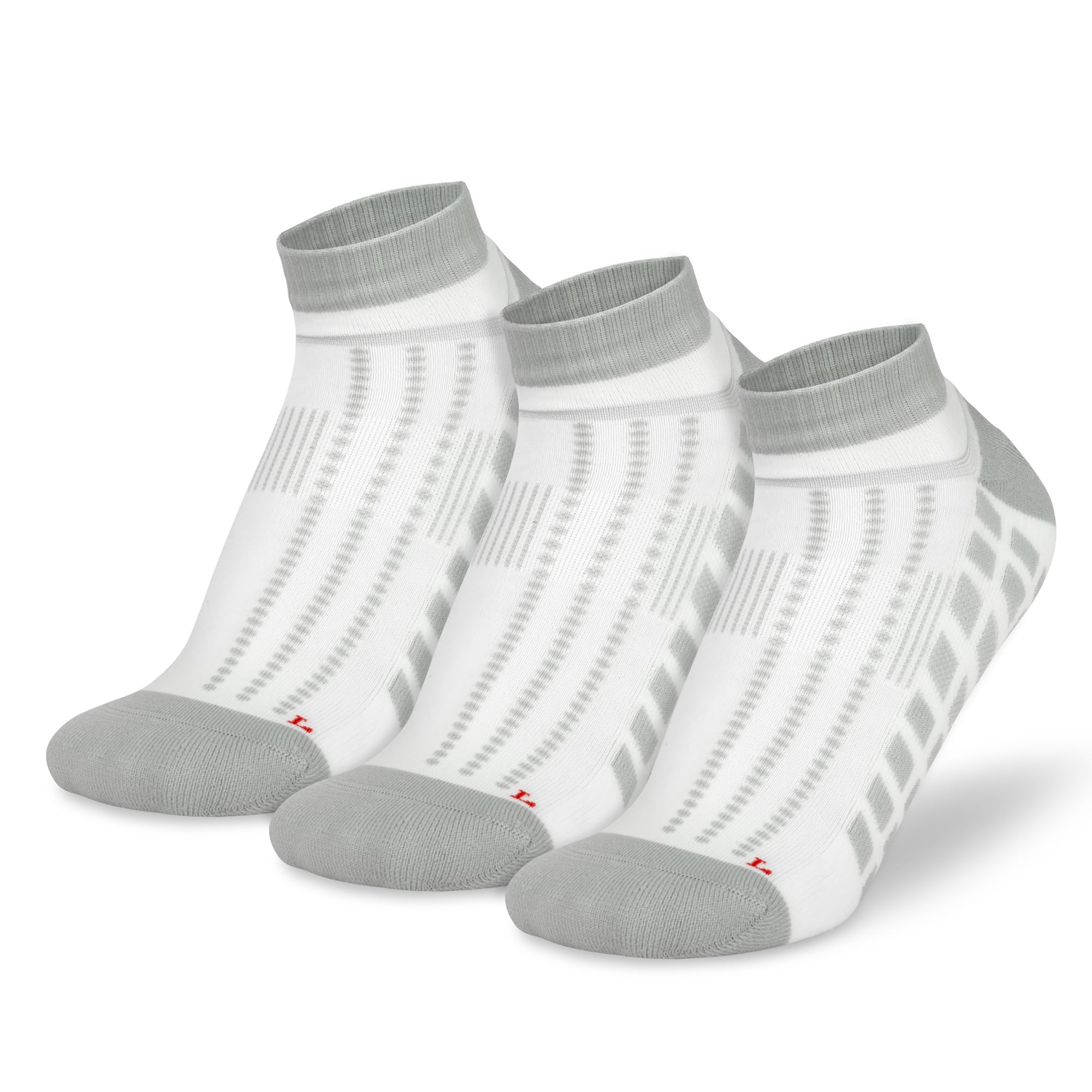 SEDZ3 Pack Cushioned Running Socks for Long Distances, Ankle Length Athletic Sports Socks, Breathable Anti Blister Socks for Men and Women