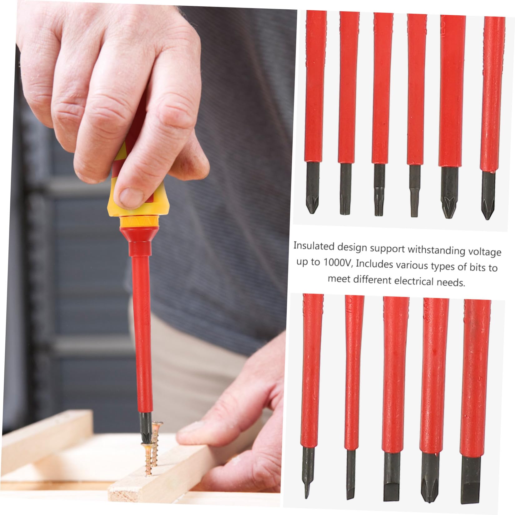 Set 13 Pezzi Cacciaviti Isolati Vde per Elettricista Punte Torx Pozidriv in Acciaio Vanadio Resistente Usura Custodia, Strumenti Professionali per Viti