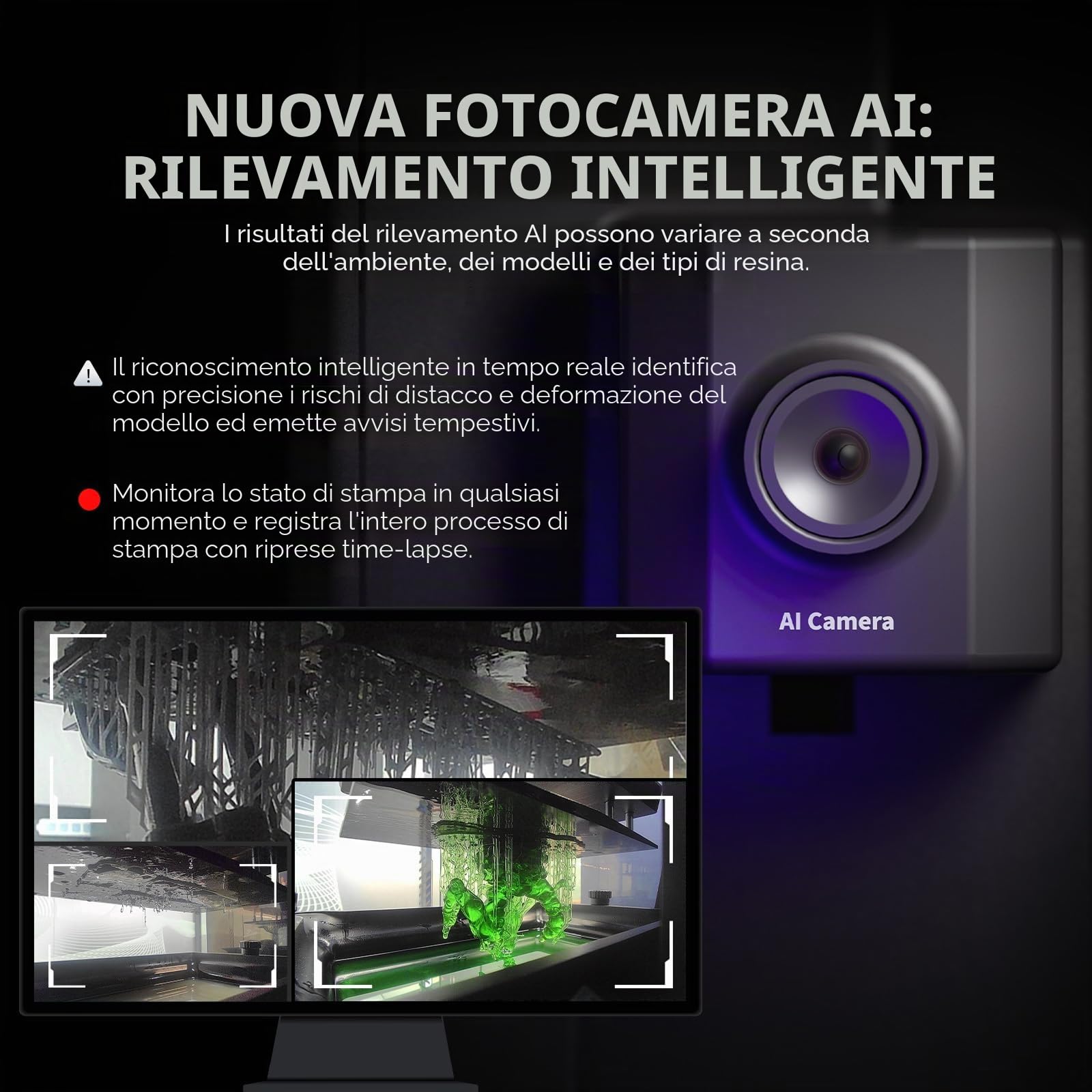 ELEGOO Saturn 4 Ultra Stampante 3D, Stampante in Resina Intelligente con Stampa Rapida, Monitoraggio AI, Telecomando, Grandi Dimensioni di Stampa 218.88x122.88x220 mm³