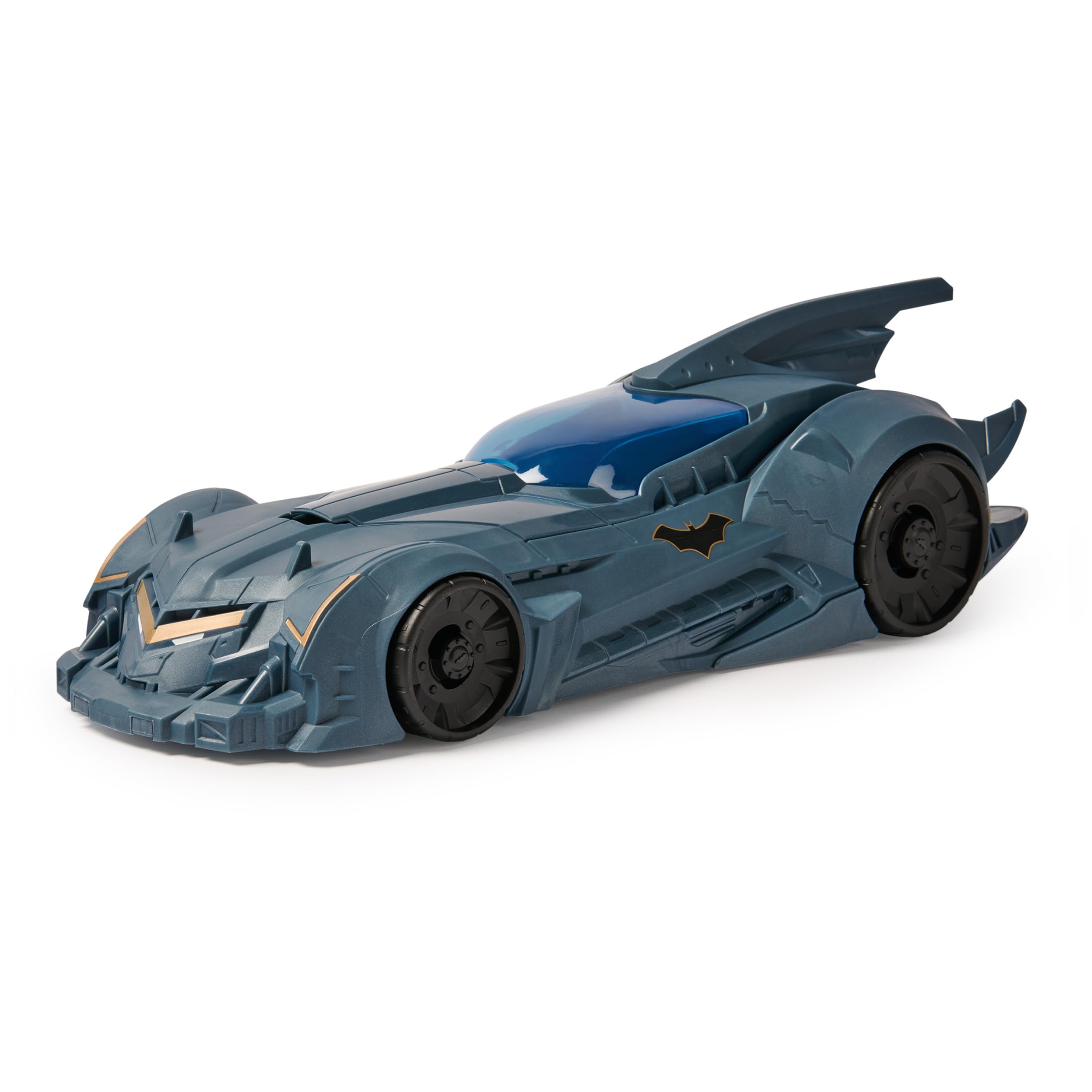 DC Comics Shadow Guardian Batmobile + Batman Actionfigur - Fahrzeug mit Verdeck zum Öffnen, bewegliche 30cm Batman-Actionfigur im Original Comic-Design, für Kinder und Superheldenfans ab 3 Jahren
