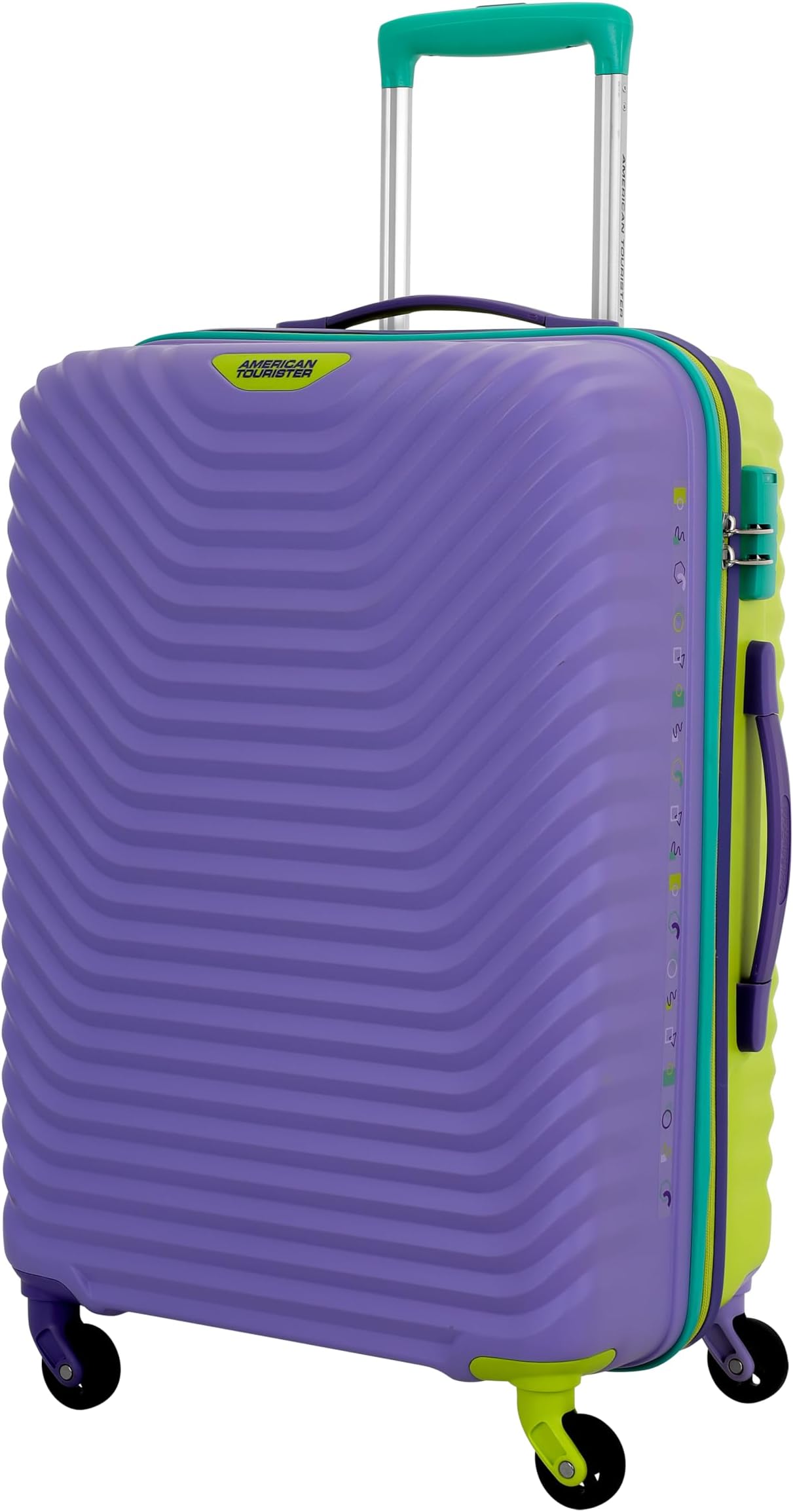 Splash SP 66 cm Check-in Polypropylene (PP) Hard 8 Wheels Spinner Kid Luggage/Suitcase/Trolley Bag for Travel (Violet Tulip)