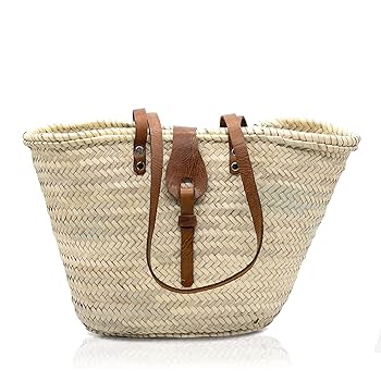 バッグ French Baskets FRENCH BASKET straw bag with leather handles beach bag