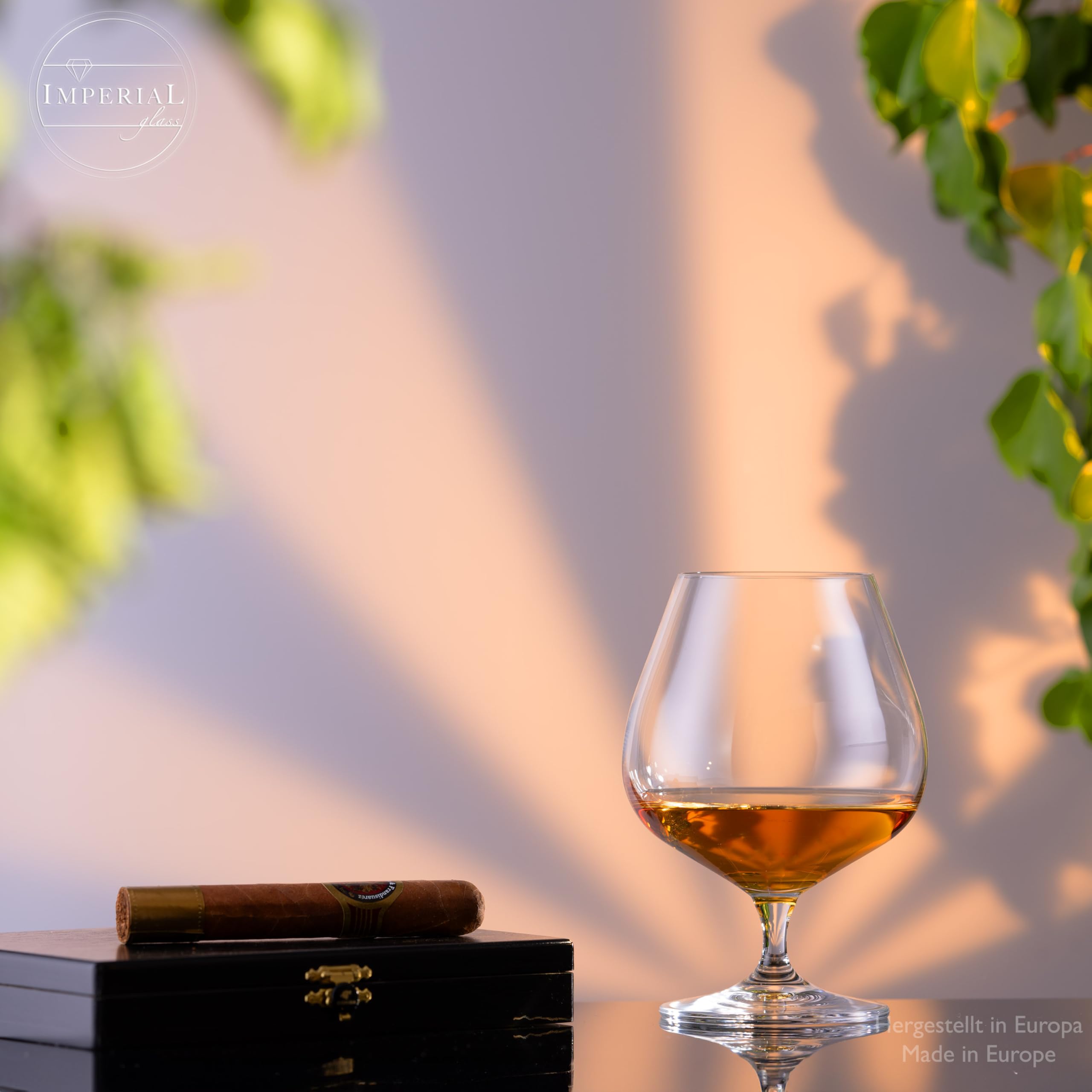 Cognacgläser 550ml Volumen 6er Set große Cognac Schwenker aus Crystalline Glas bauchige Gläser spülmaschinenfest