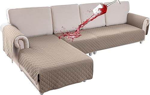 Fundas de sofá modulares impermeables en forma de L, funda reversible de 2 piezas con diván, protector duradero de muebles para mascotas, perros,