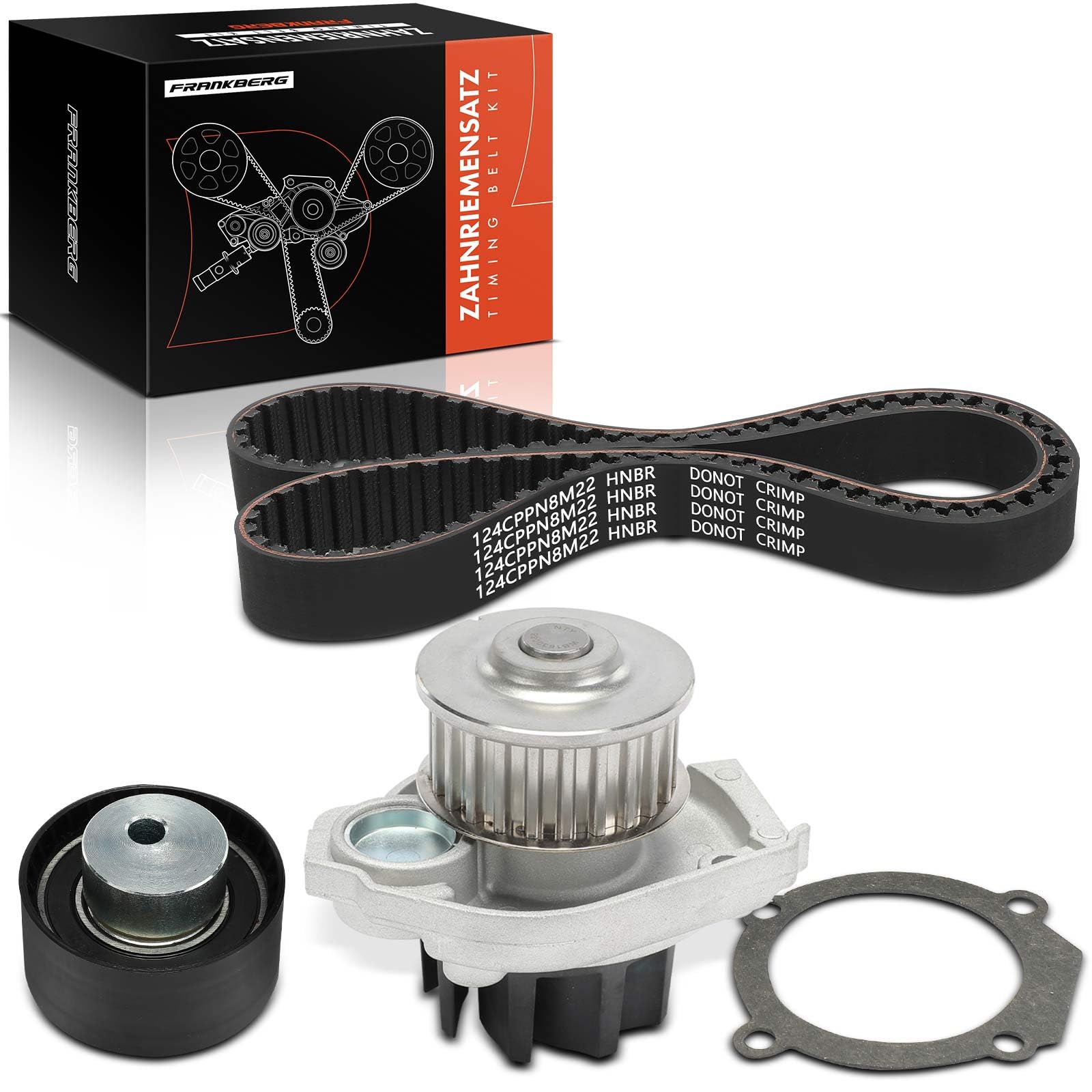 Frankberg Kit cinghia dentata Set cinghia dentata Benzina Compatibile con 500 312 1.4L Idea 350 1.4L Grande Punto 199 1.4L Giulietta 940 1.4L Cono 955 1.4L Replace# KP15673XS