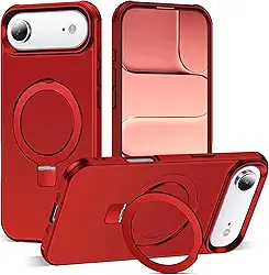 Capa compatível com iPhone 2025 Air com suporte magnético invisível de anel de vedação de nível militar para iPhone 2025 Air de 6,7 polegadas [compatível com Mag-Safe] [ótima sensação de