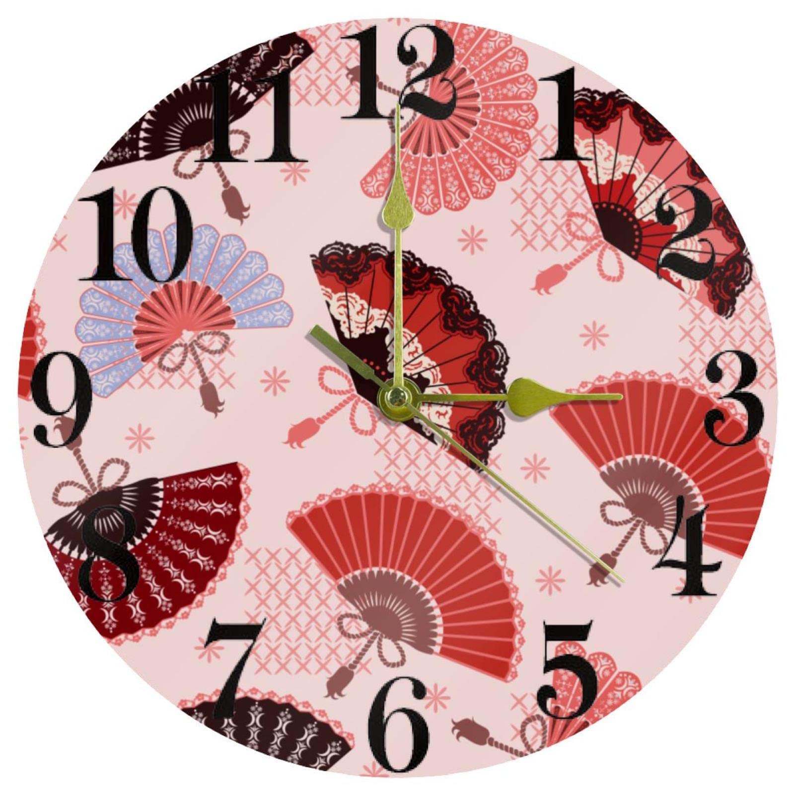 Horloge murale silencieuse à quartz espagnole vintage de 25 cm sans tic-tac pour salon