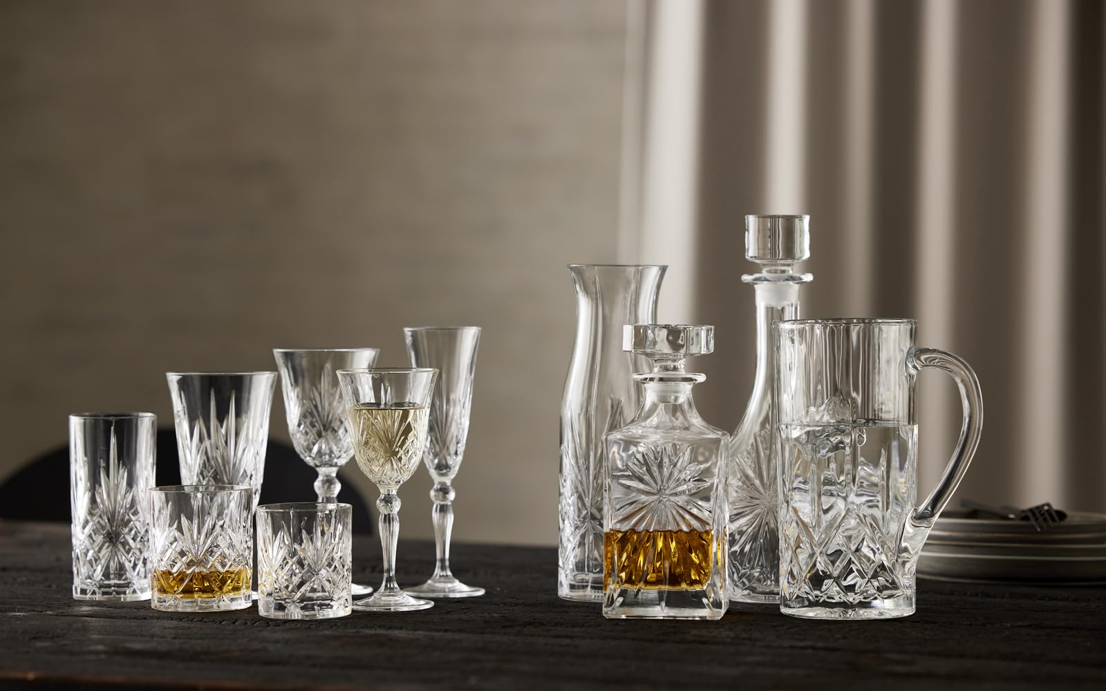 Lyngby Glas Krystal Melodia Weissweinglas, Weinglas, 21 cl, 4 Stck., Klar