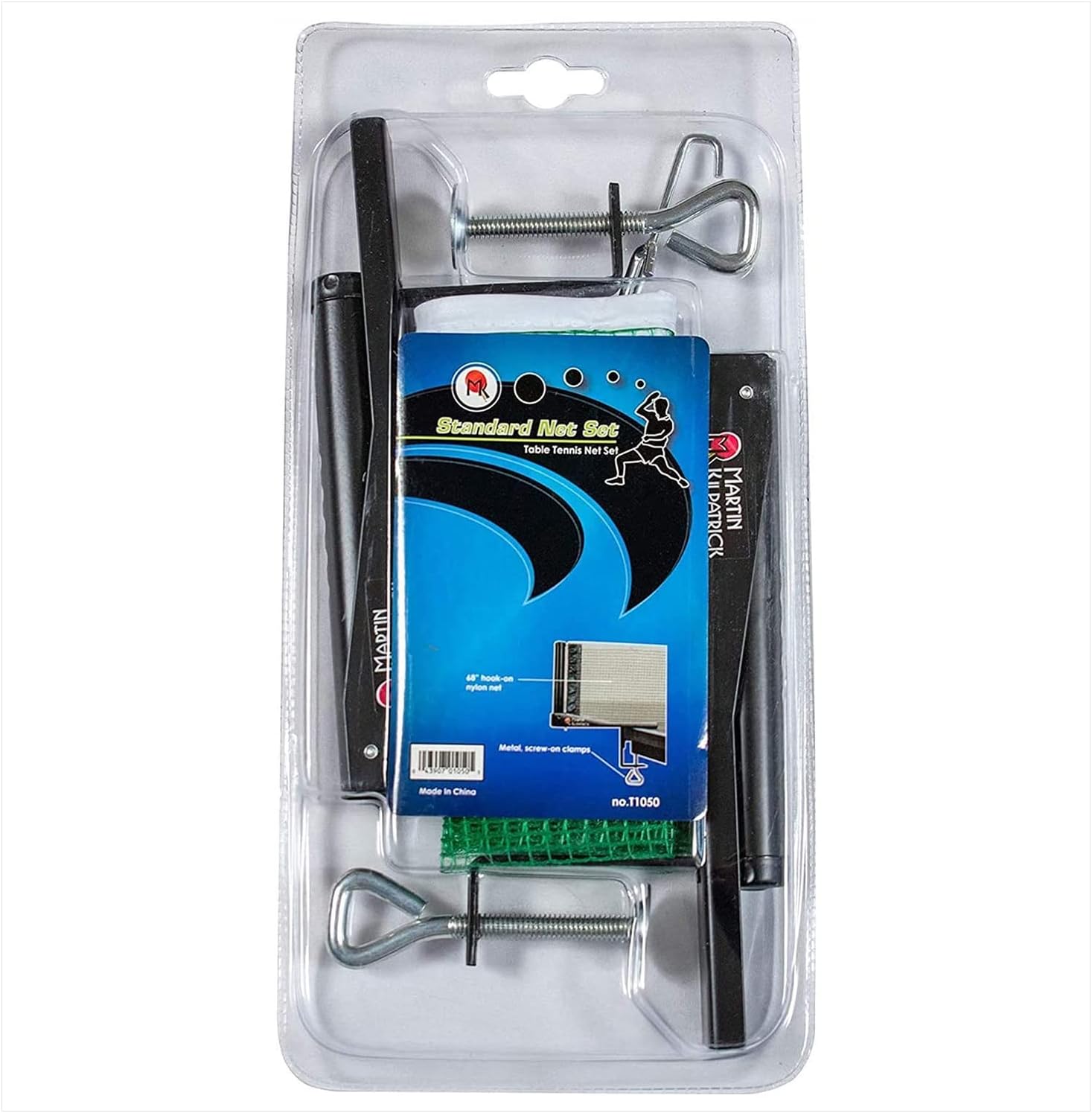 Martin Kilpatrick Standard Table Tennis Net Set Fits Table Tennis Tables up to 2.