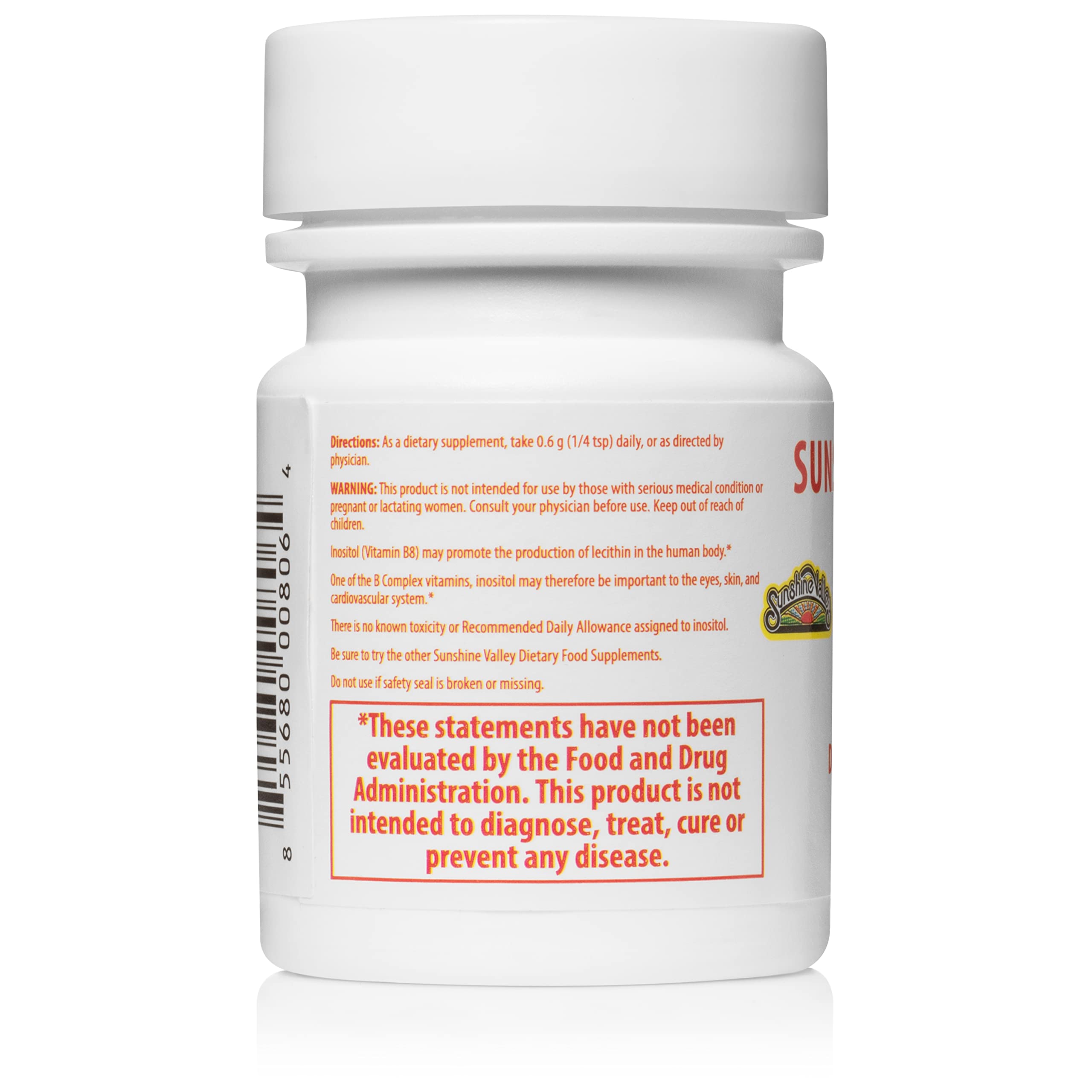 Sunshine Valley Super Inositol, Vitamin B8 Powdered
