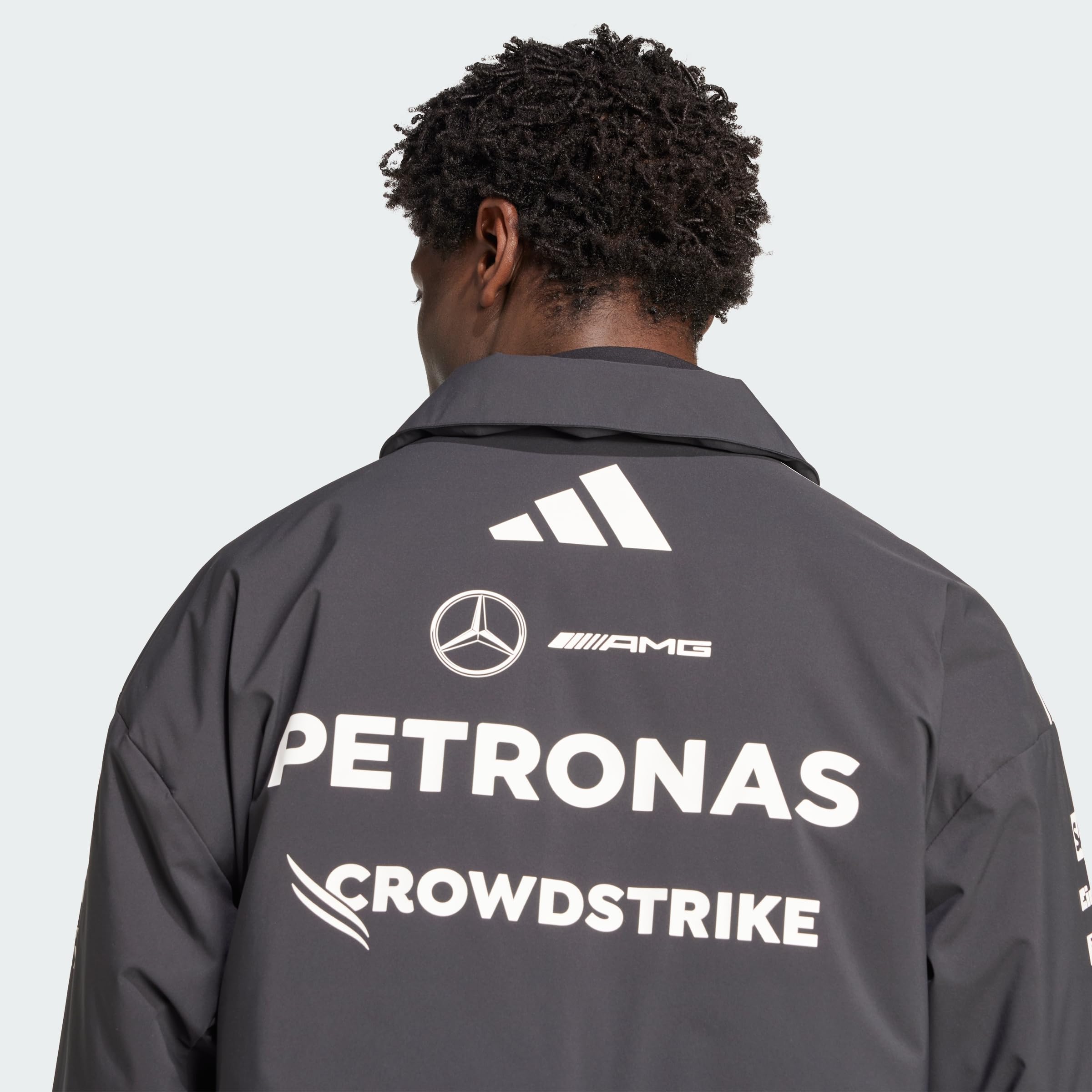 adidas Mężczyźni MERCEDES - AMG PETRONAS FORMULA ONE TEAM TEAM JACKET MEN, Black/White, M