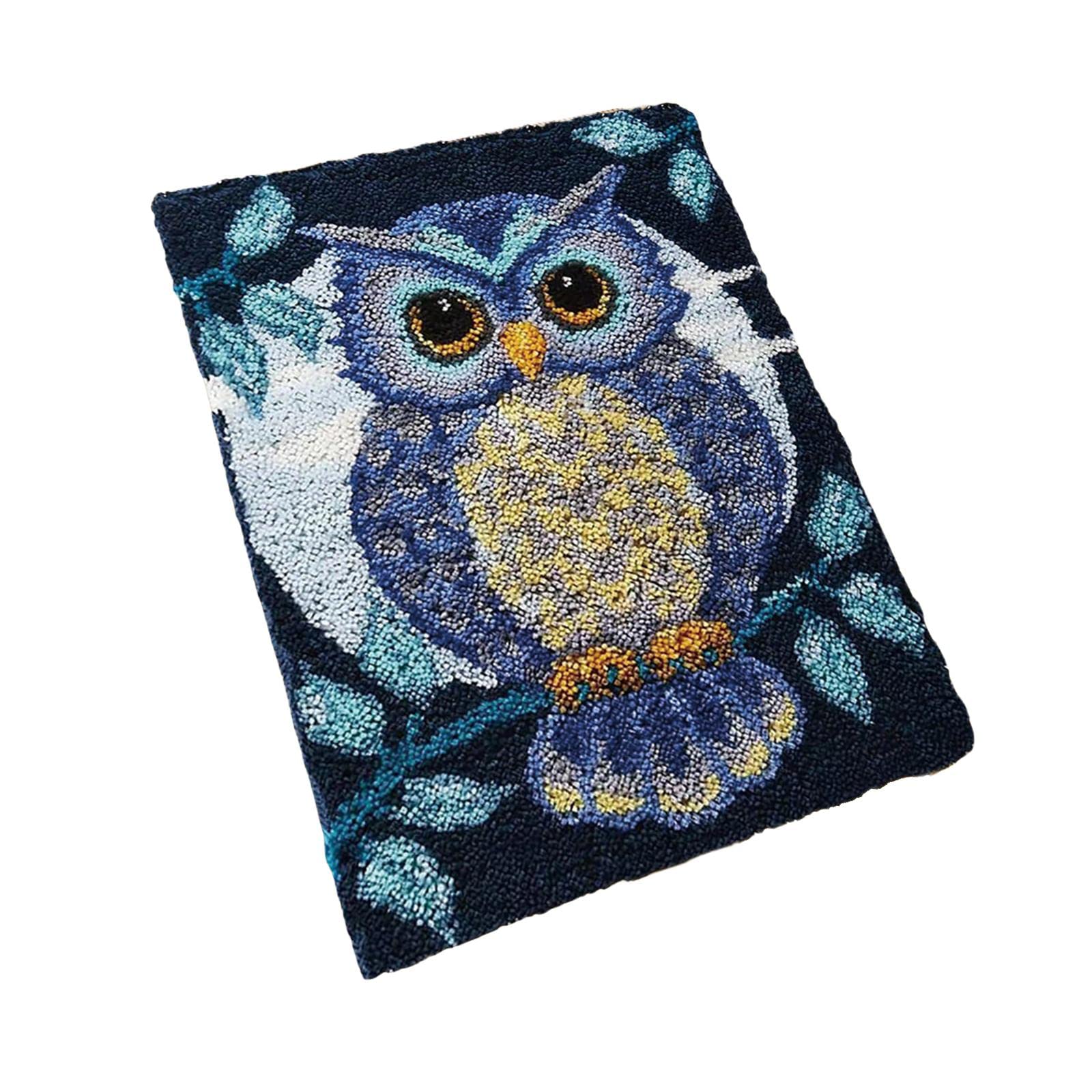 rockible Owl DIY Teppichherstellungsset 14 Bodenmatte Handarbeit Handgemachter Häkelteppich Kreatives Teppichherstellungsset Kits für