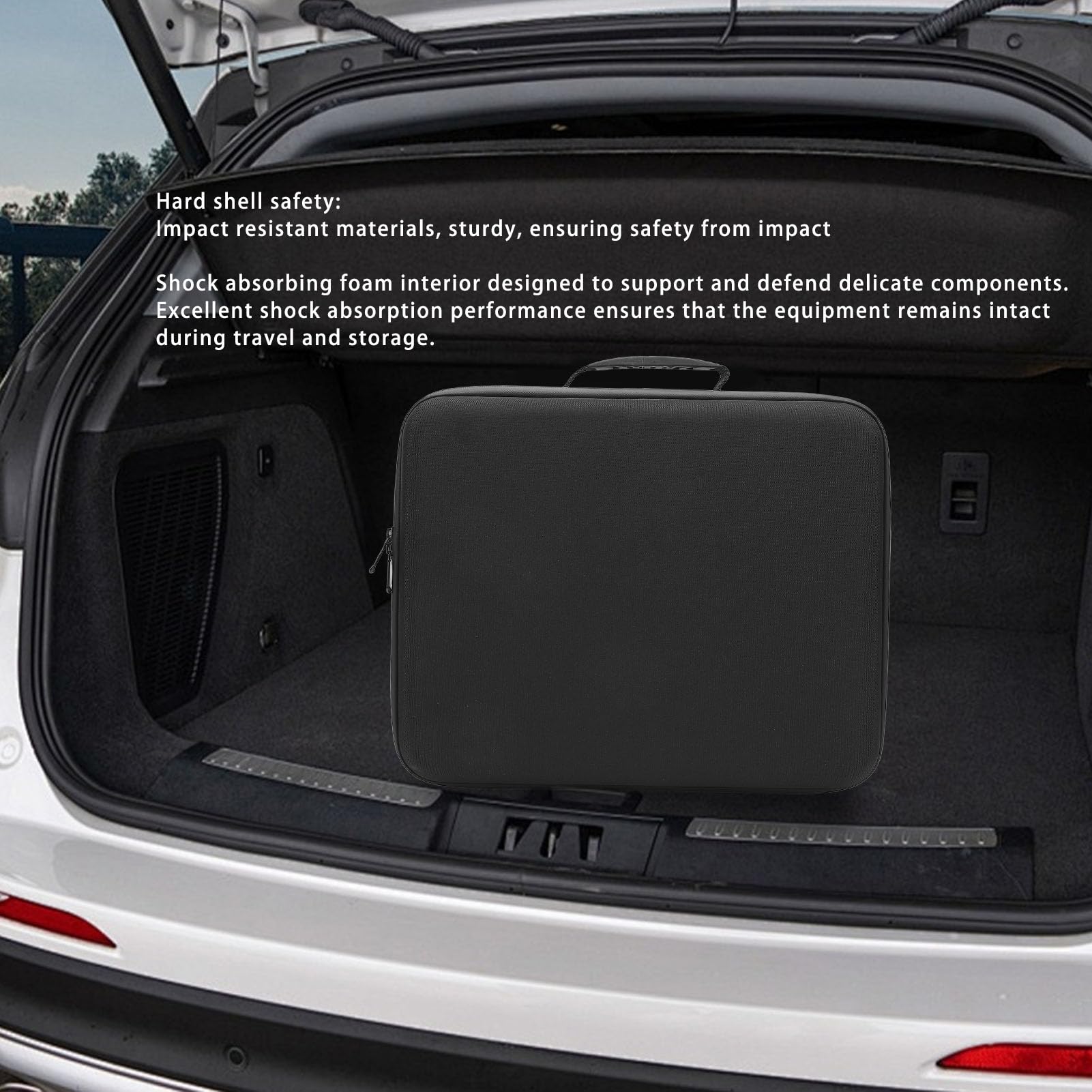 Eujgoov Mini Bolsa de Viaje, Transporte Satelital, Bolsa de Almacenamiento Protectora con Bandejas de Espuma para Platos y Accesorios, Transporte de Transportista Satelital