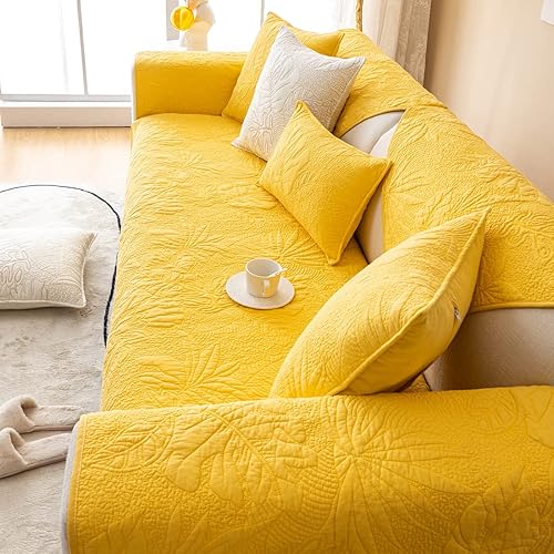 Miniatura 10 de Funda de algodón para sofá, funda acolchada para sofá modular, funda antideslizante para sofá biplaza, protector de muebles para sofá biplaza, funda